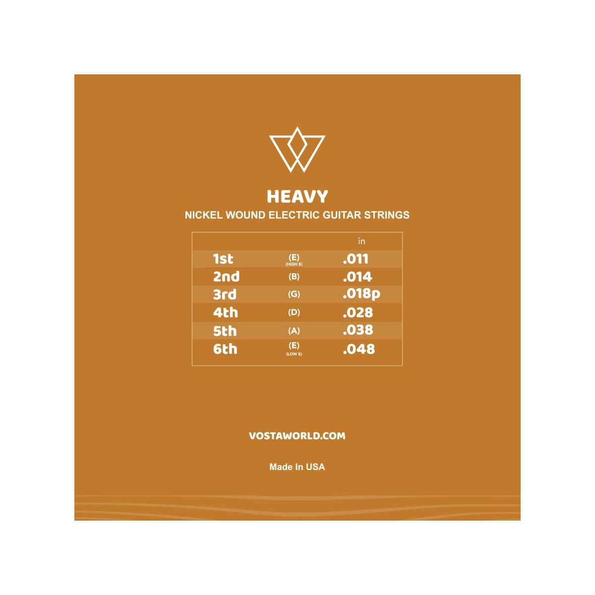 Vosta Heavy Nickel Wound Electric Guitar Strings