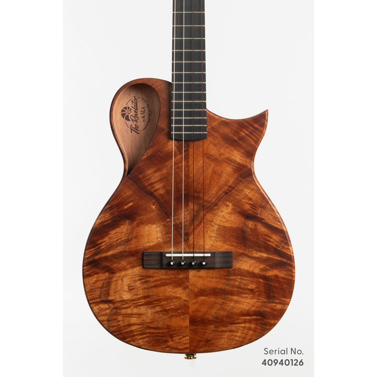 Kala NS-KOA-B Revelator Nautilus Hawaiian Koa Baritone Ukulele - Serial NS-KOA-B-40940126, front view