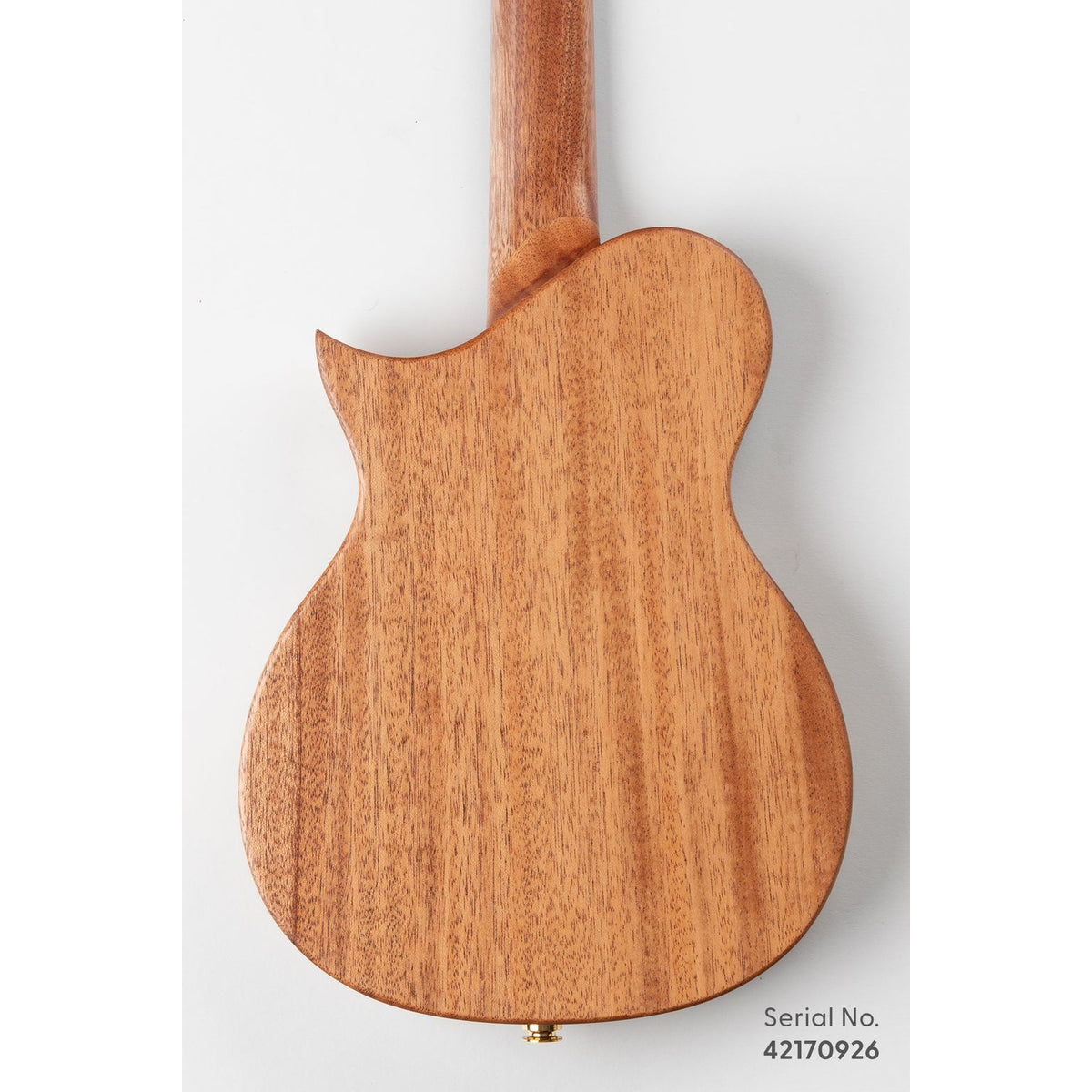 Kala NSL-SSWE-T Revelator Nautilus Limited Sitka Spruce Tenor Ukulele, serial 42170926, back view showing the solid mahogany back