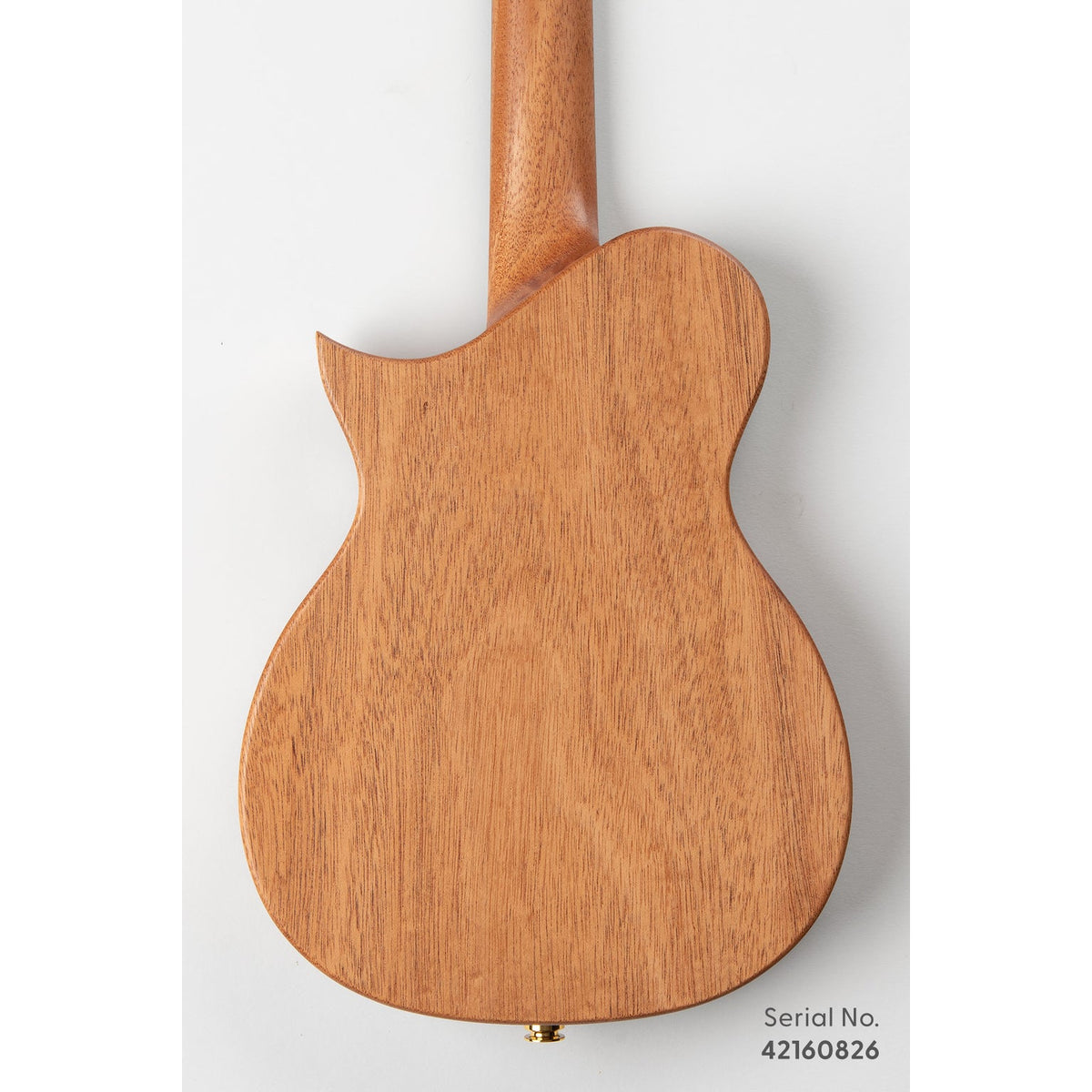 Kala NSL-SUGI-T Revelator Nautilus Limited Hawaiian Sugi Tenor Ukulele, serial 42160826, back view showing the solid mahogany back