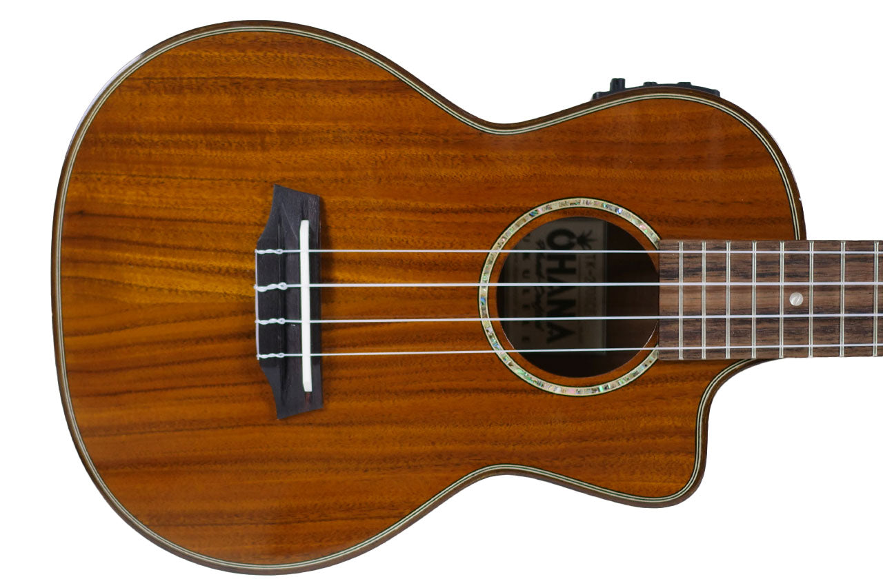 Ohana TK-35GCE Solid Acacia Tenor Ukulele