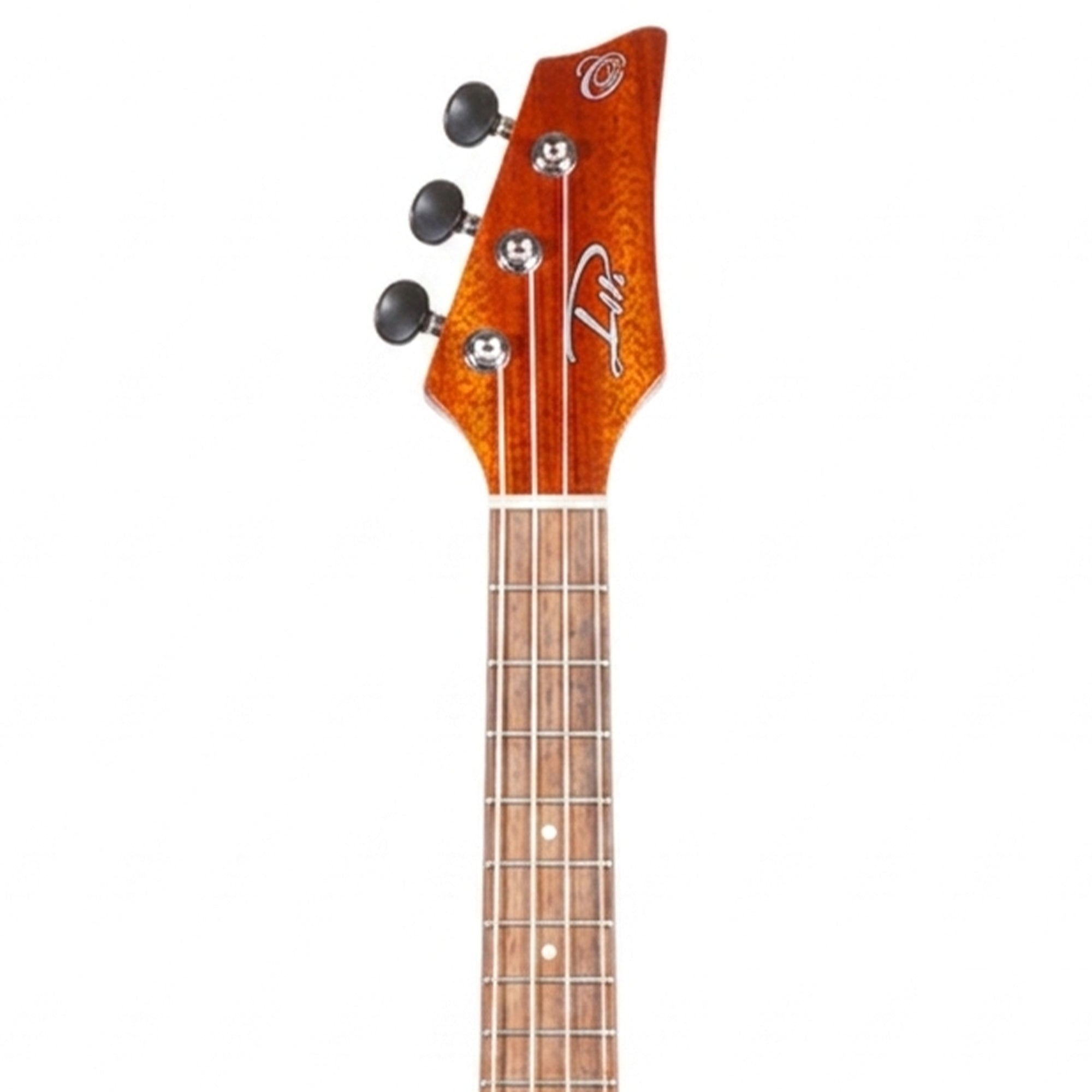 uke headstock with brand logo on a white background
