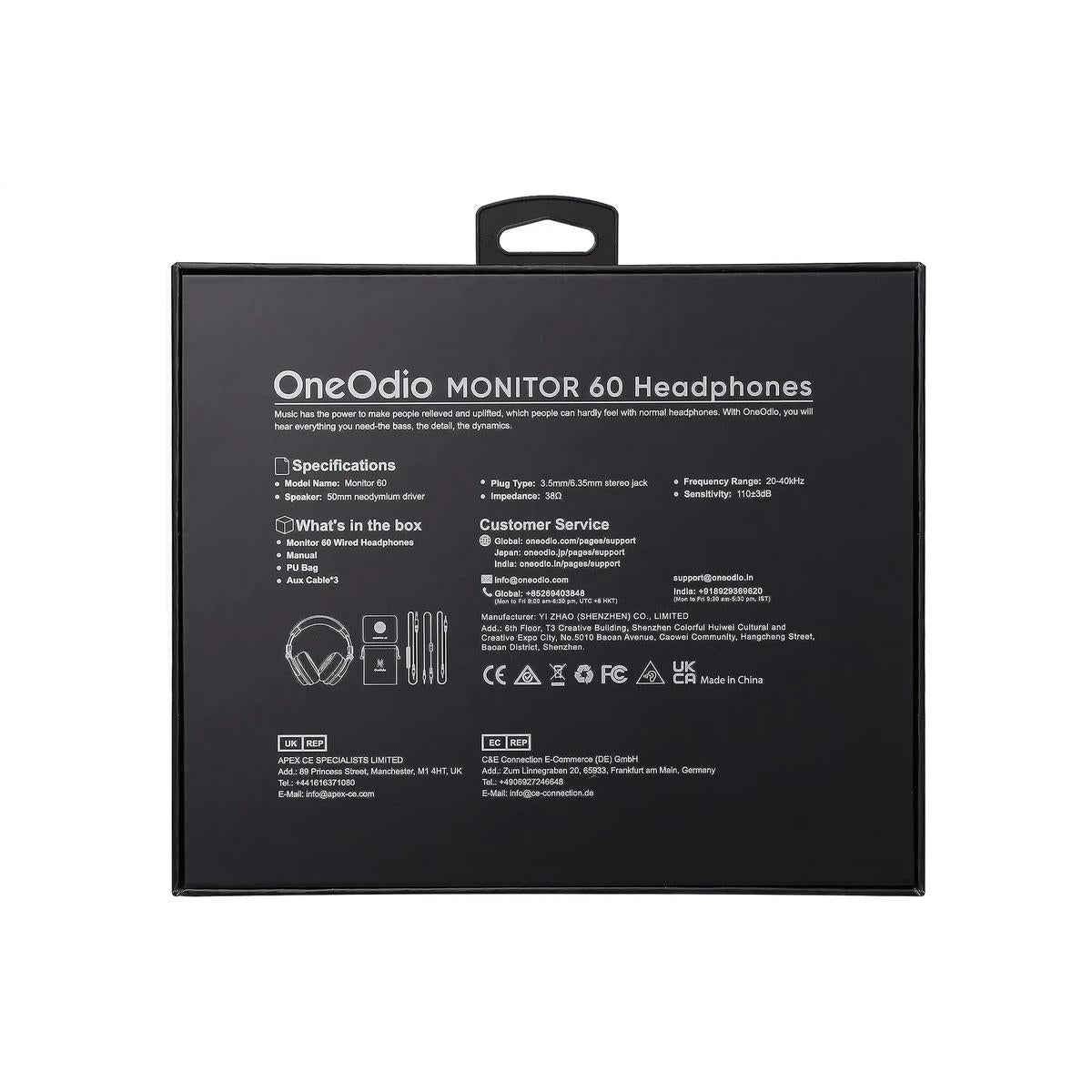 OneOdio-Monitor-60-Studio-Headphones-3 | Terry Carter Music Store