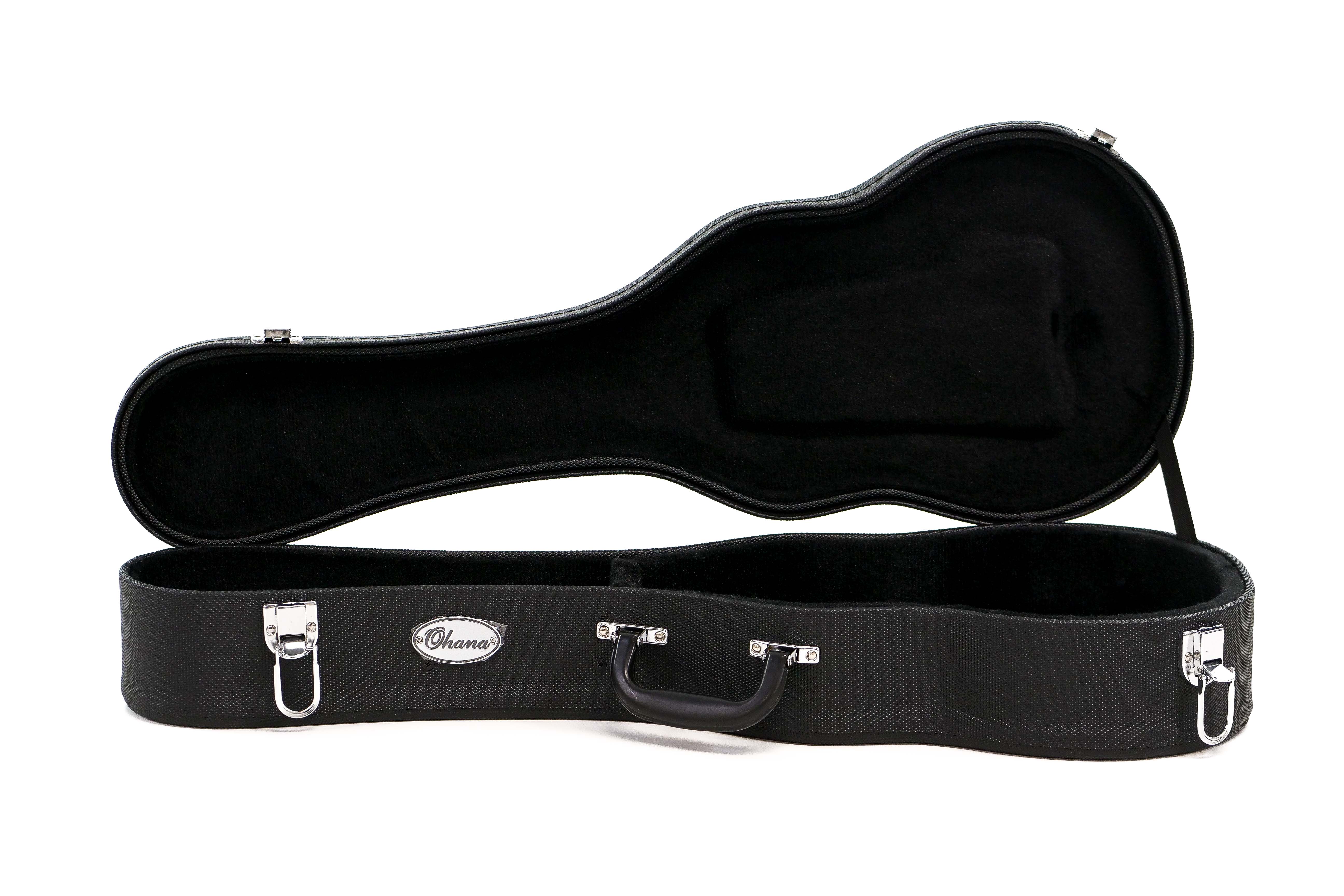 Ohana UCH-24 Black Ukulele Concert Hardshell Case