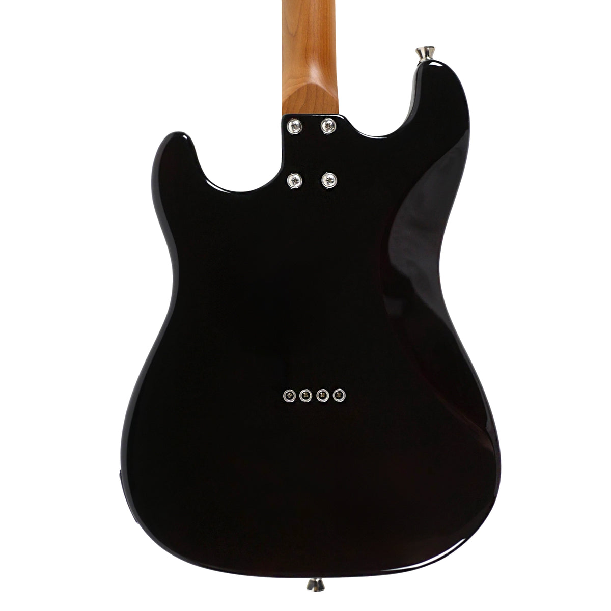 The Flight Pathfinder TBK Tenor Ukulele features a gloss dark brown back, dual cutaway body, and roasted maple neck.