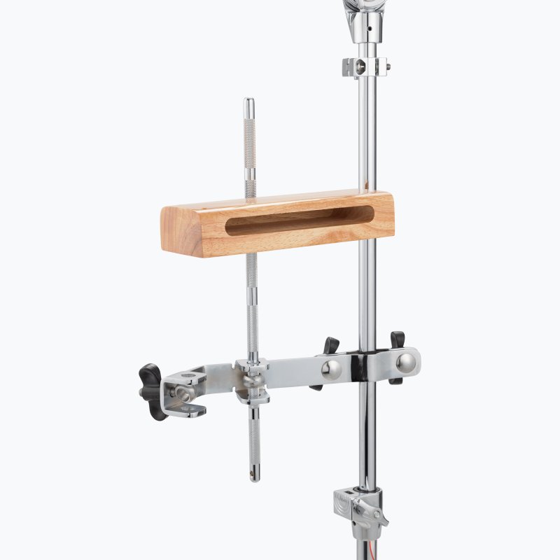 On-Stage PRS1010 rod holding a woodblock on a percussion mount