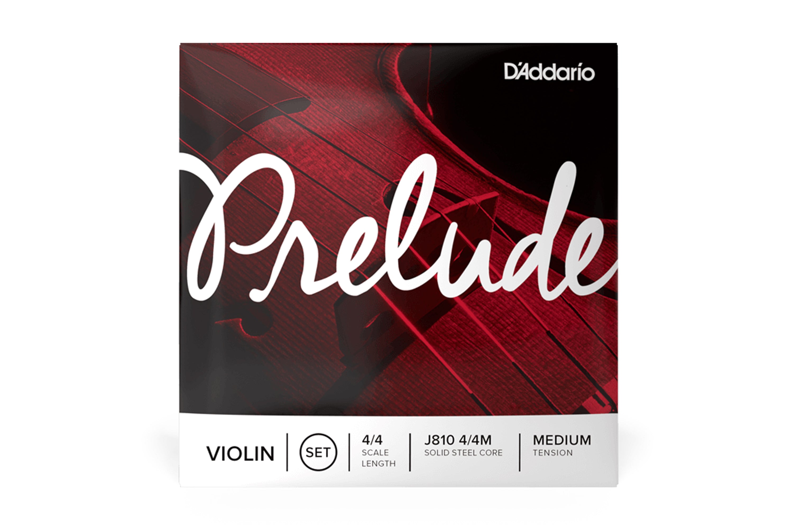 Prelude Violin String Set, 4/4 Scale, Medium Tension