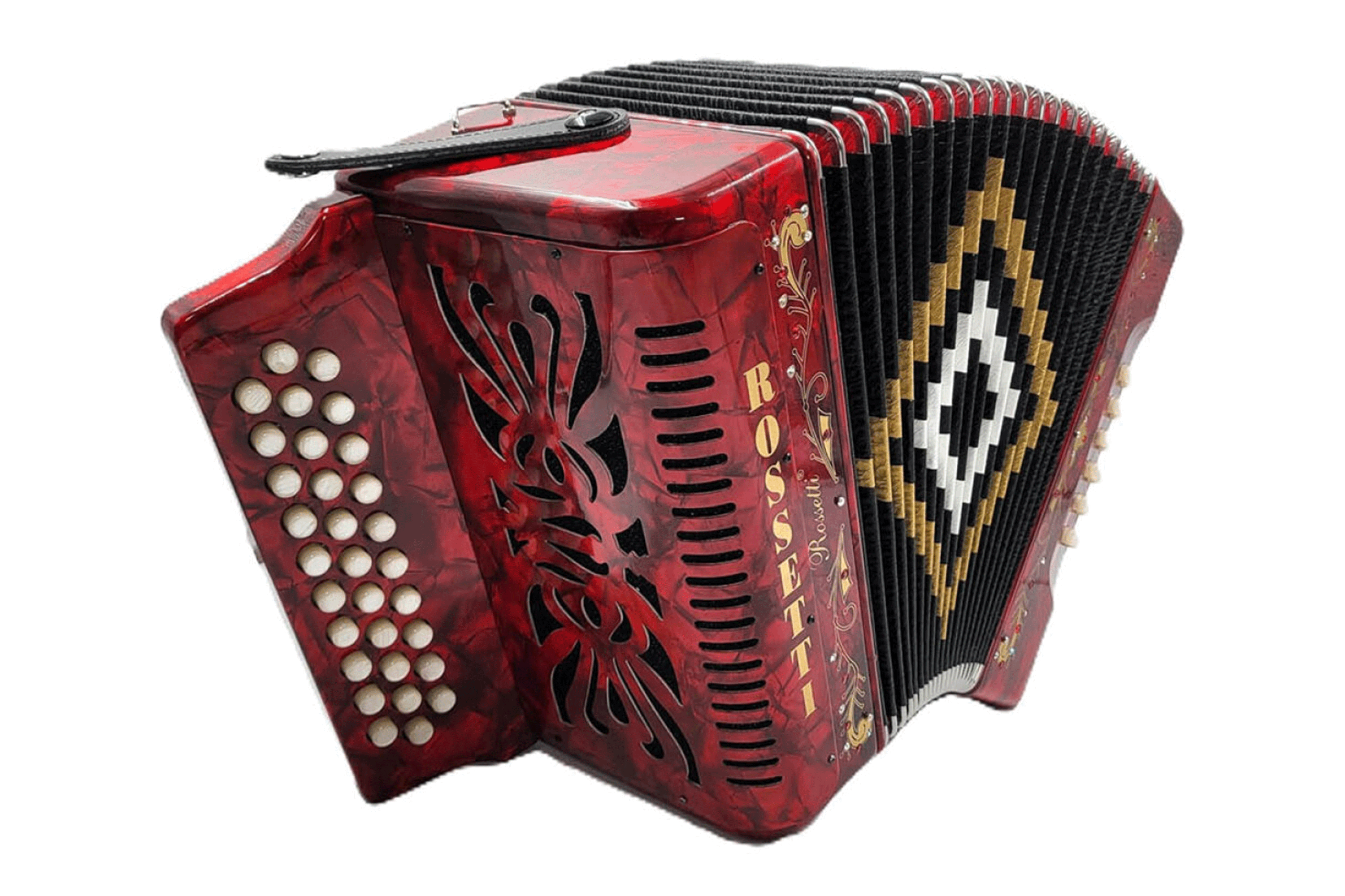 Rossetti 3112-GCF-RD 31 Button Diatonic Button Accordion - Terry