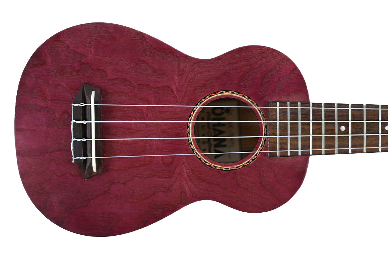 Ohana SK-15W-PL Purple Willow Soprano Ukulele