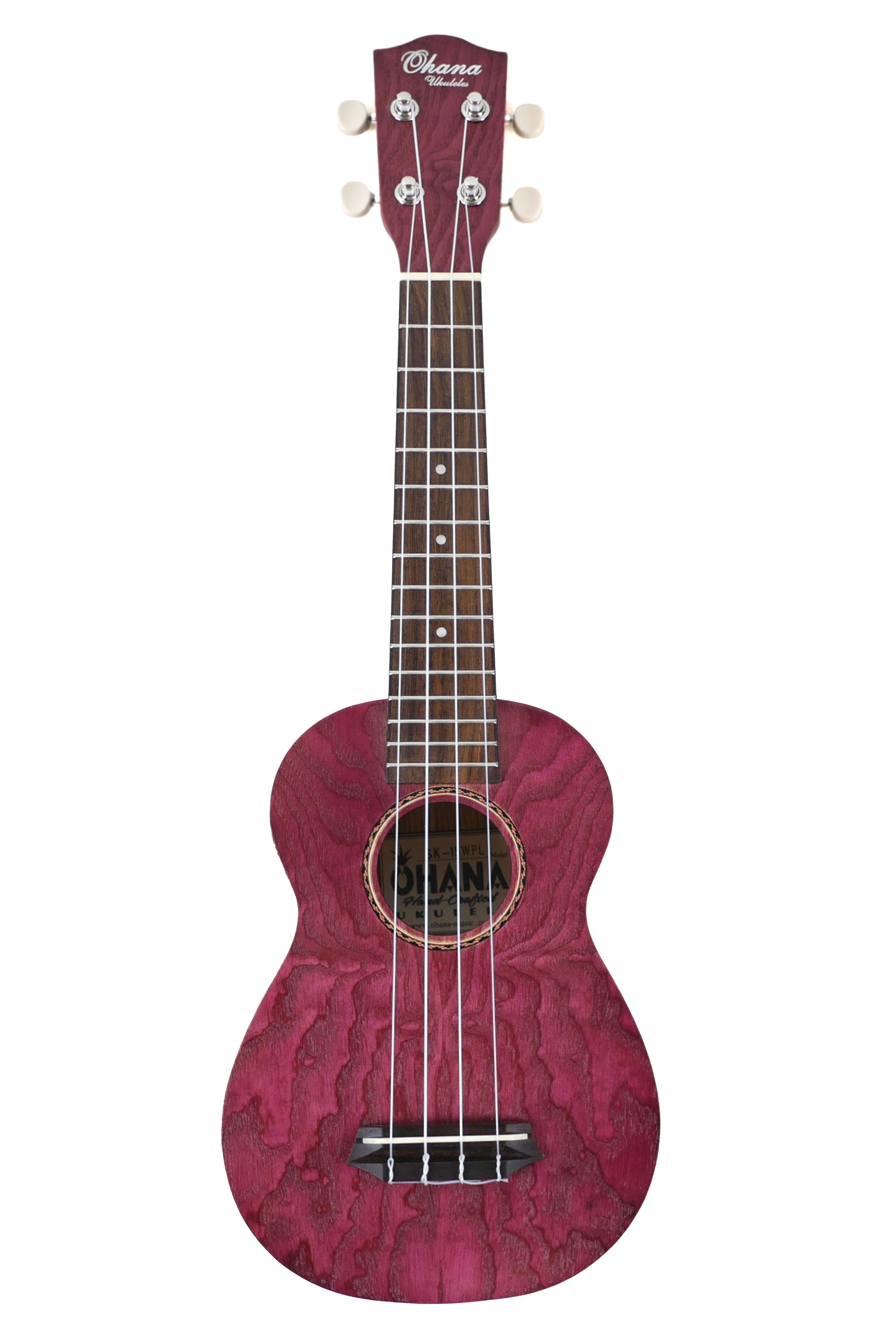 Ohana SK-15W-PL Purple Willow Soprano Ukulele