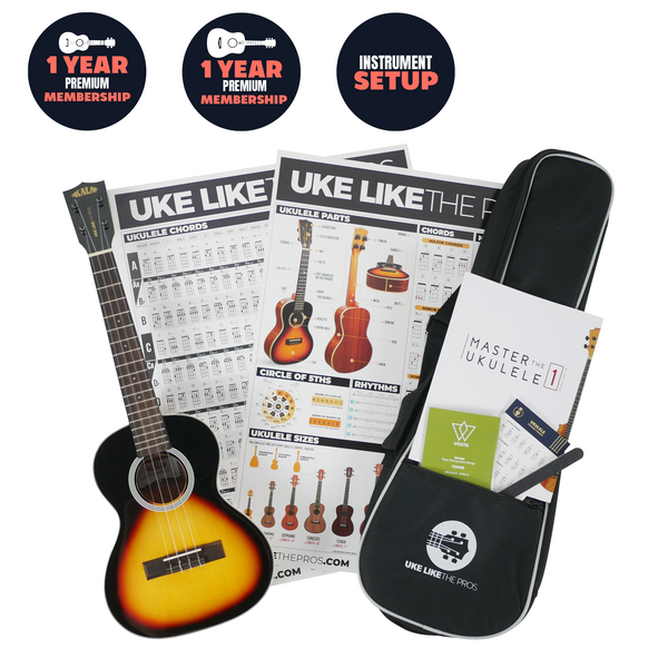 Kala SSMHG-T Sunburst Tenor Ukulele — Complete Beginner to Player Bundle