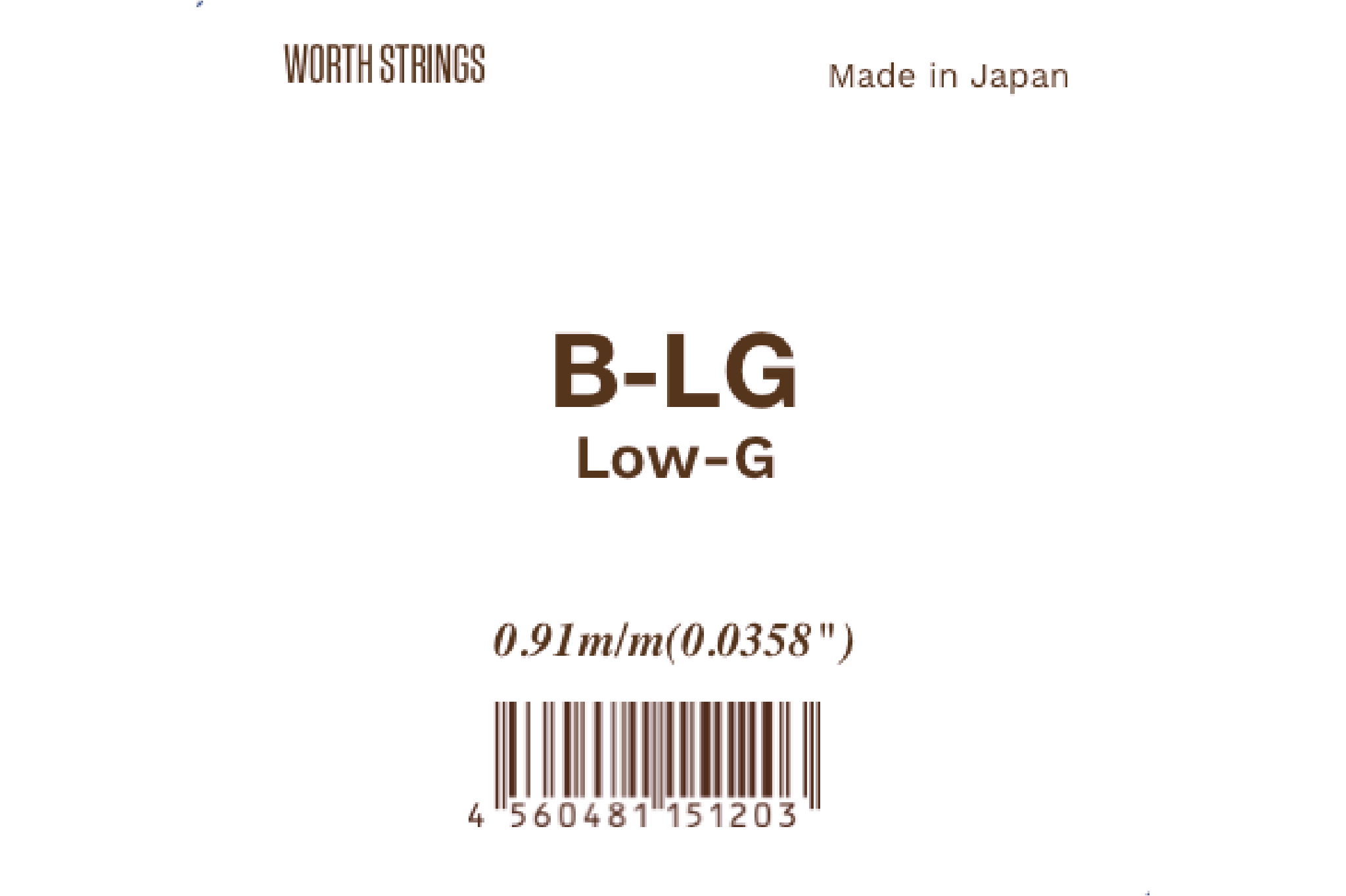 Worth Brown SINGLE STRING Low G Tenor Concert Soprano Brown