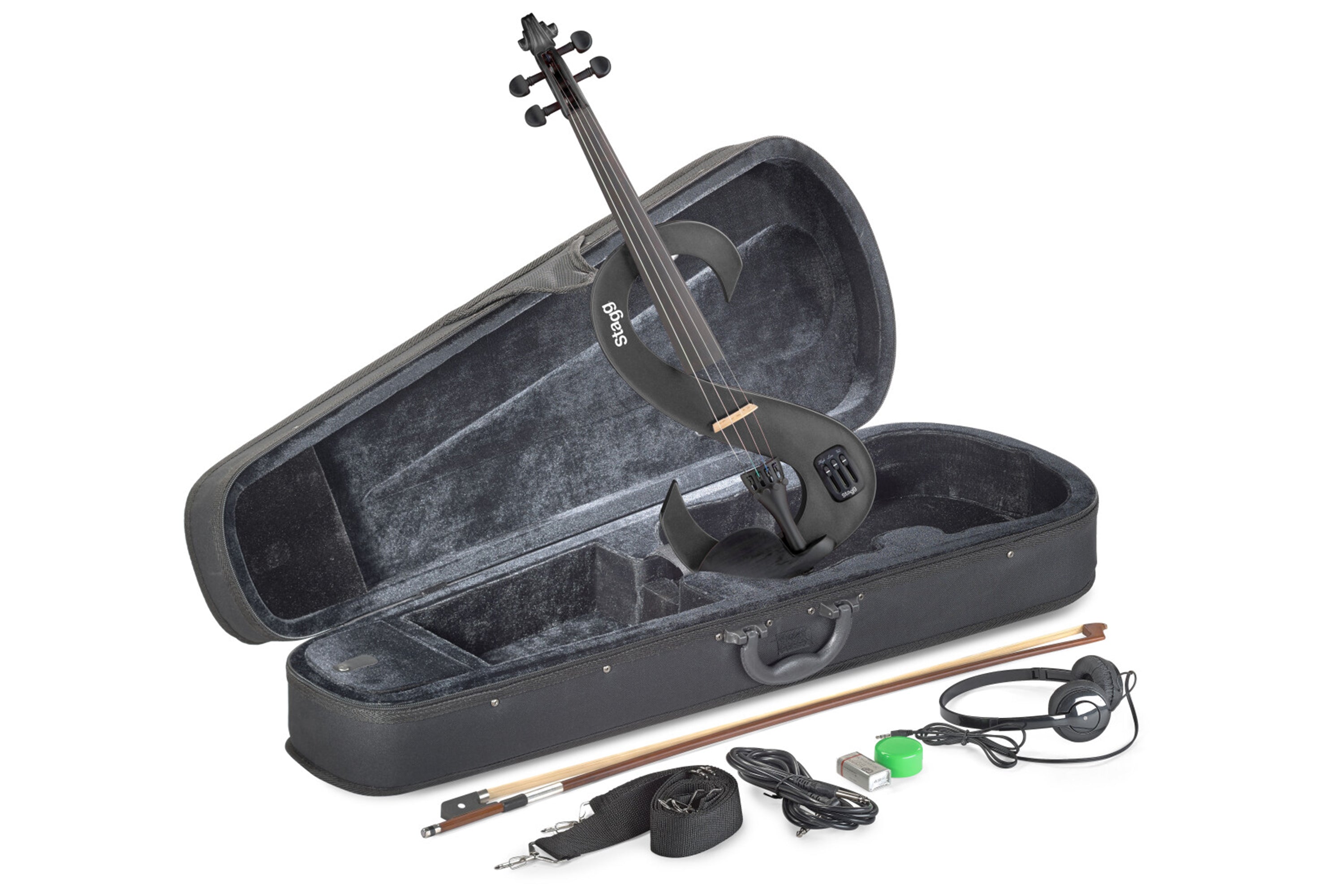 Stagg EVN 4/4 MBK Electric Violin Set