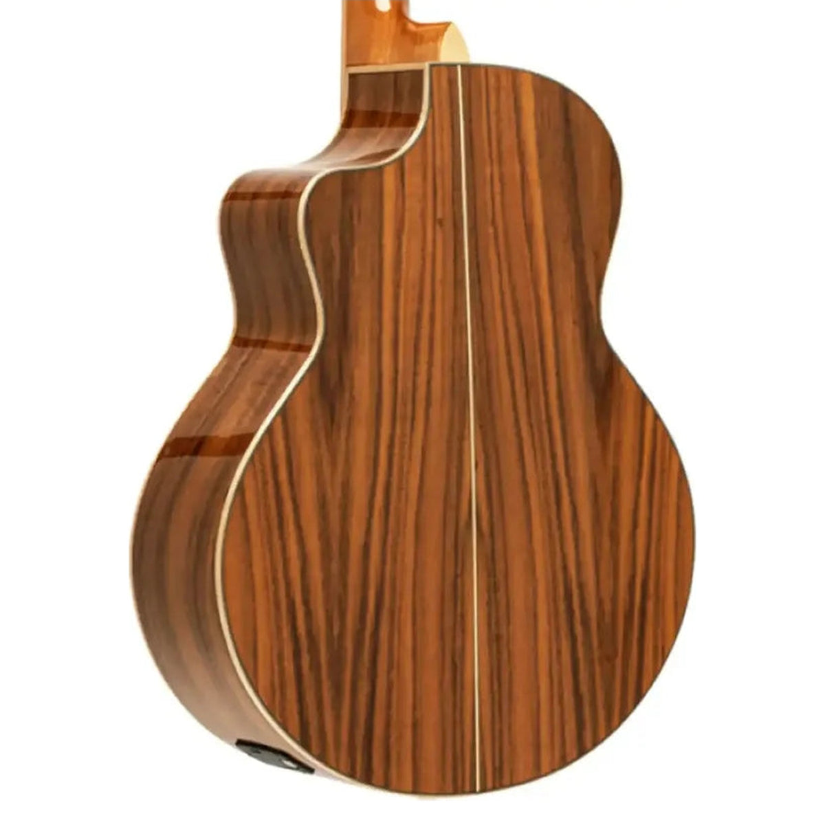 Stagg SA45 OCE-AC cutaway acoustic-electric guitar, angled back view