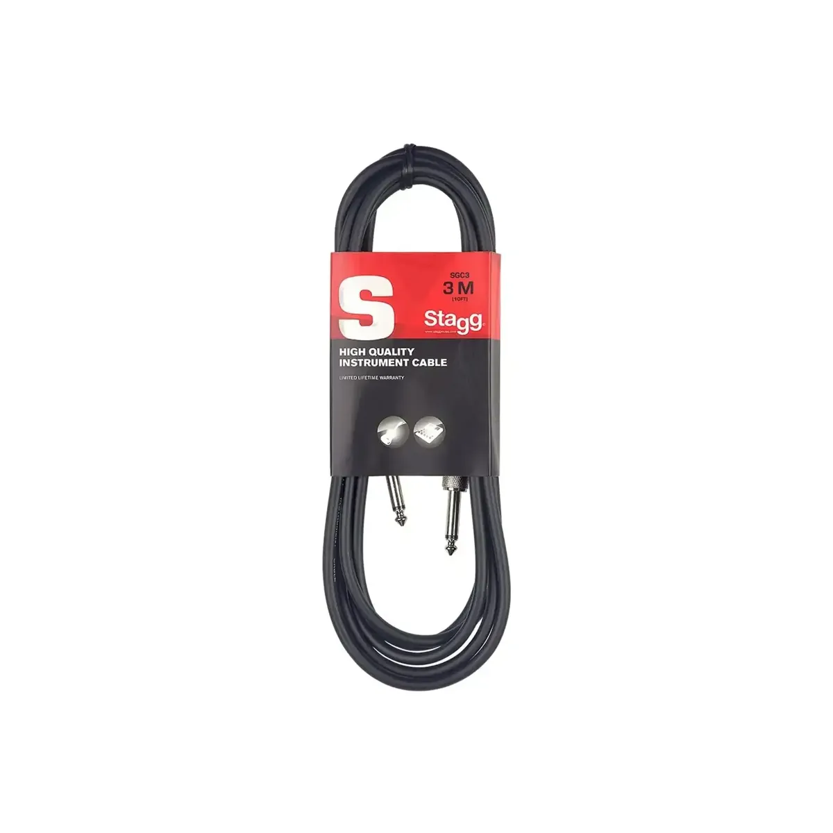 StaggSGC3S-Series1_4InchInstrumentCable-10Feet-ALL | Terry Carter Music Store
