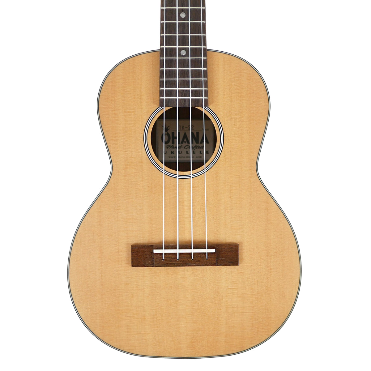 Ohana TK-22 Series Solid Spruce Top Tenor Ukulele