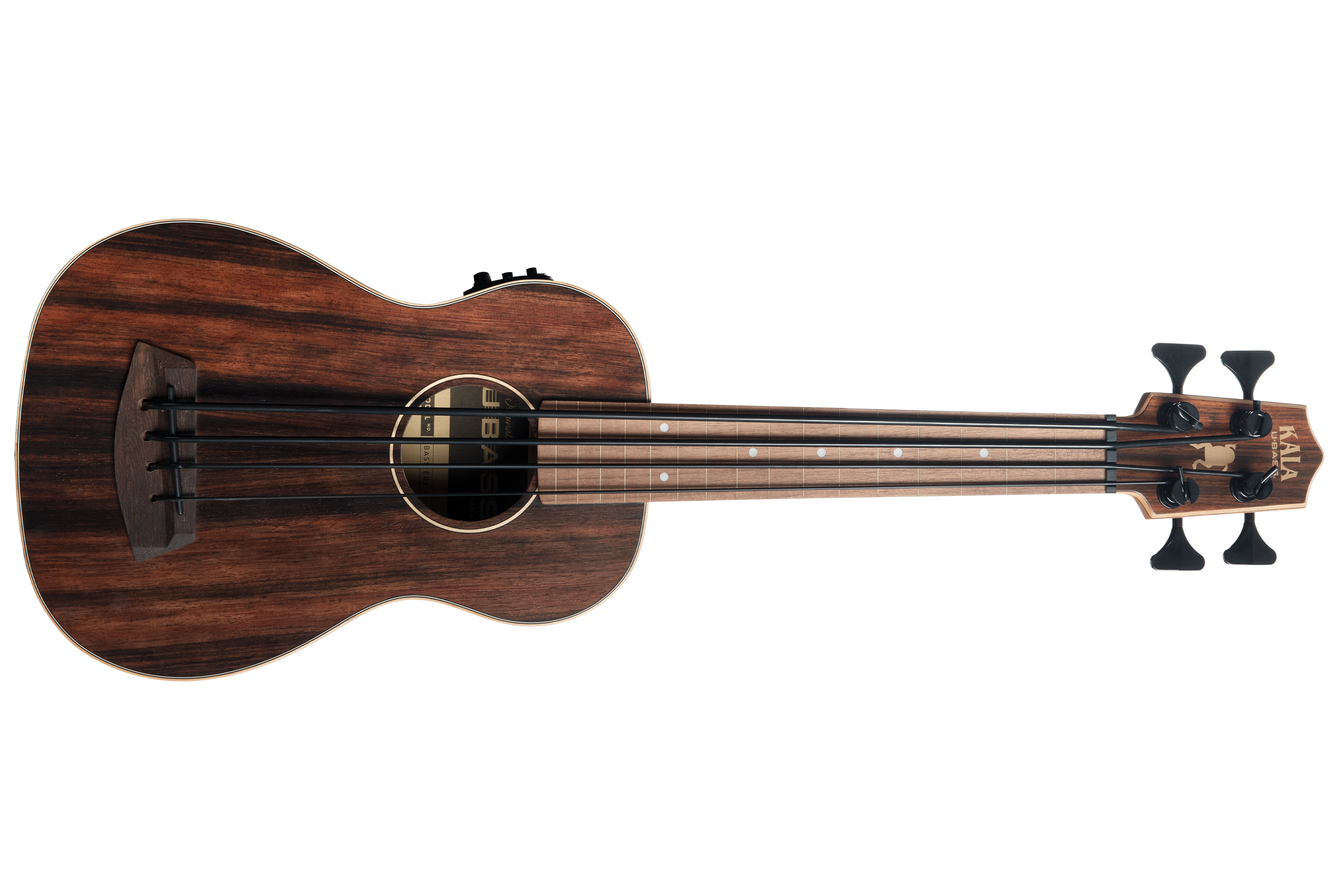 Kala UBASS-EBY-FL Striped Ebony Fretless Acoustic-Electric U•BASS