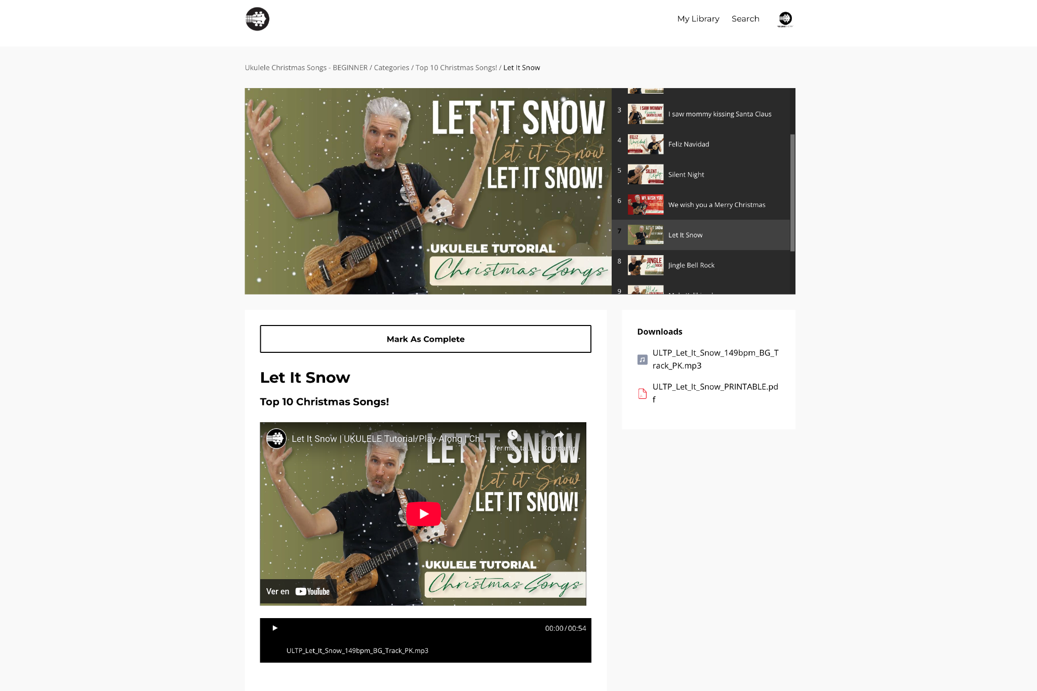 Ukulele Christmas Songs 1 Course - Uke Like The Pros