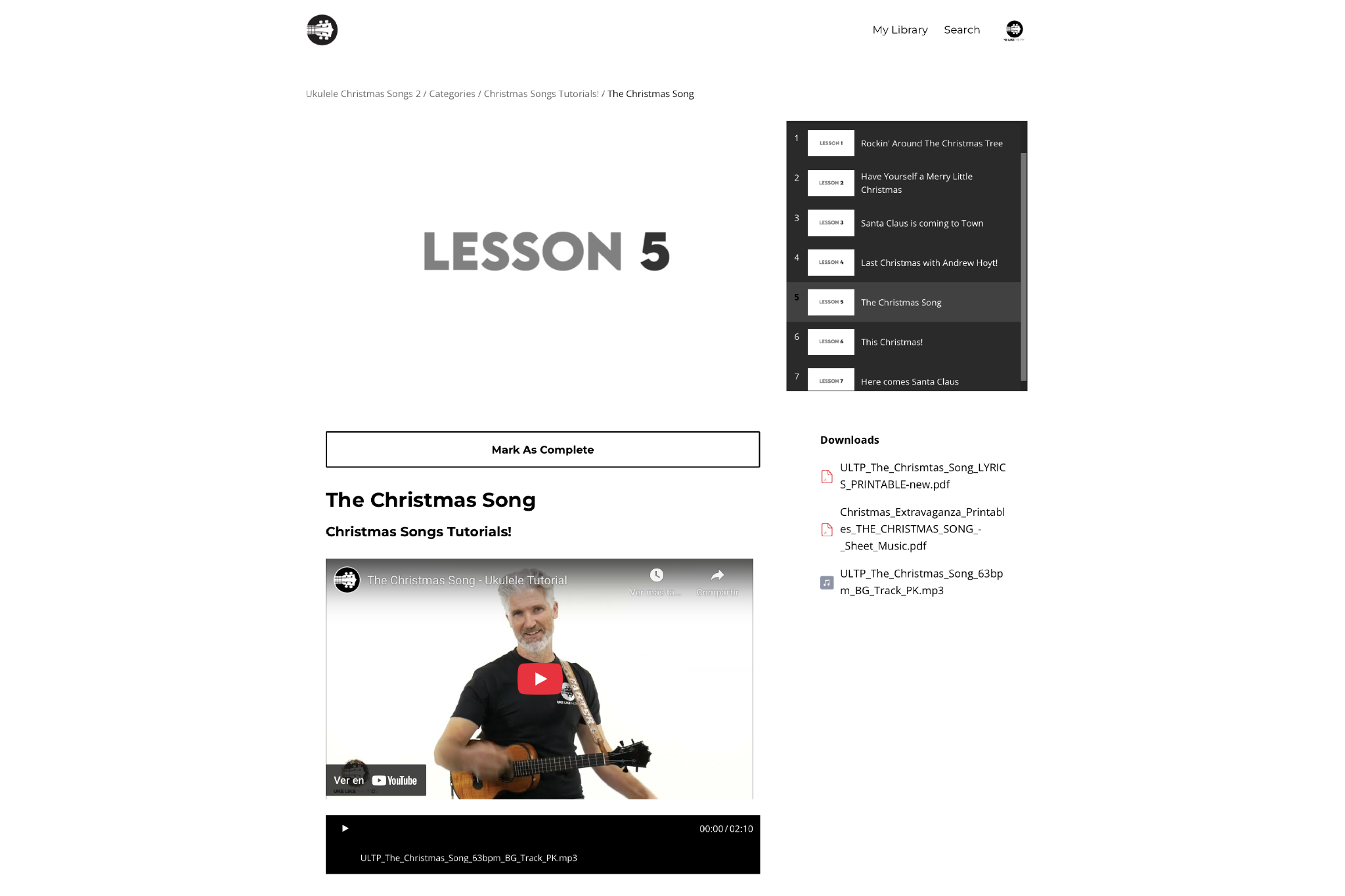 Ukulele Christmas Songs 2 Course - Uke Like The Pros