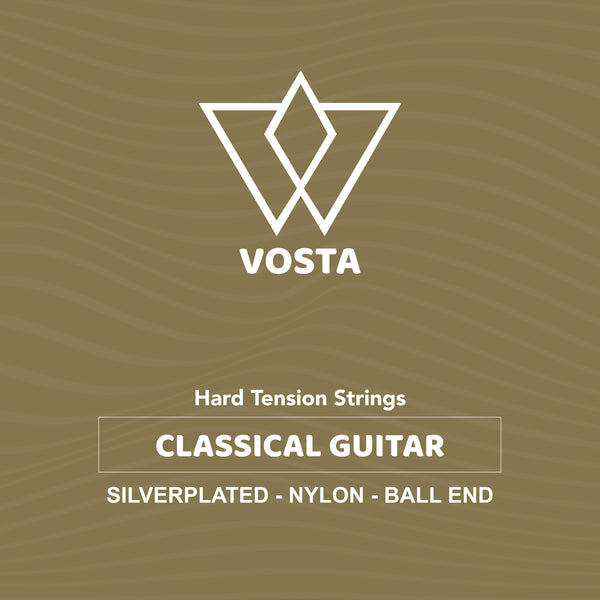Vosta Silverplated Nylon Classical Guitar Strings - Hard Ball-End