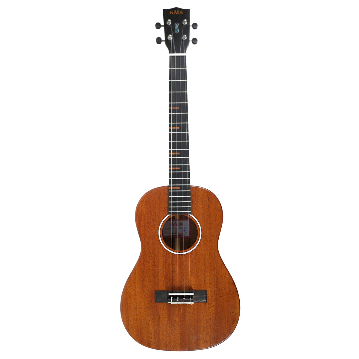 Kala KA-WF-AMHG-B All Solid Mahogany Waterfall Baritone Ukulele + 12-Month Lessons
