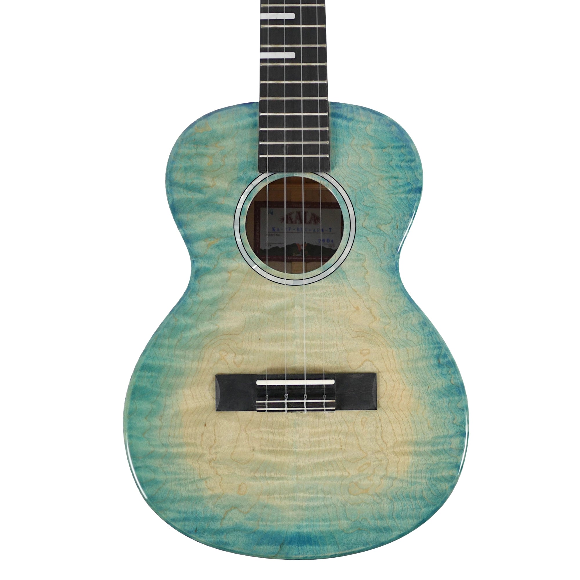 Kala Solid Blue Flamed Maple Waterfall Tenor Ukulele