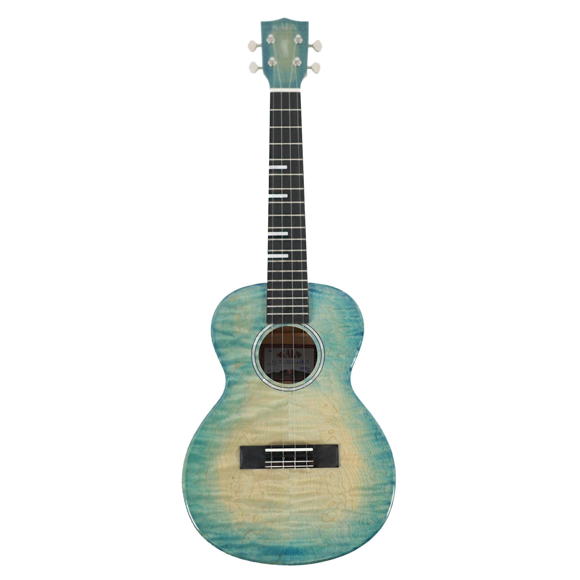 Kala Solid Blue Flamed Maple Waterfall Tenor Ukulele