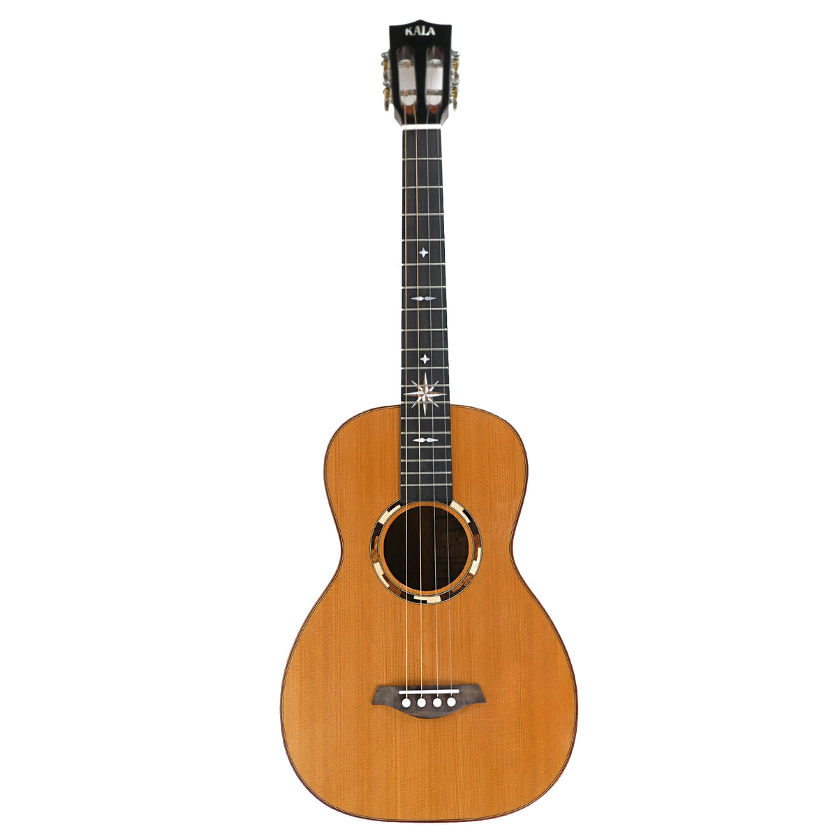 Kala WP-CA-GB-E Waypoint Solid Cedar & Acacia Grand Baritone Ukulele w/ Pickup + 12-Month Lessons