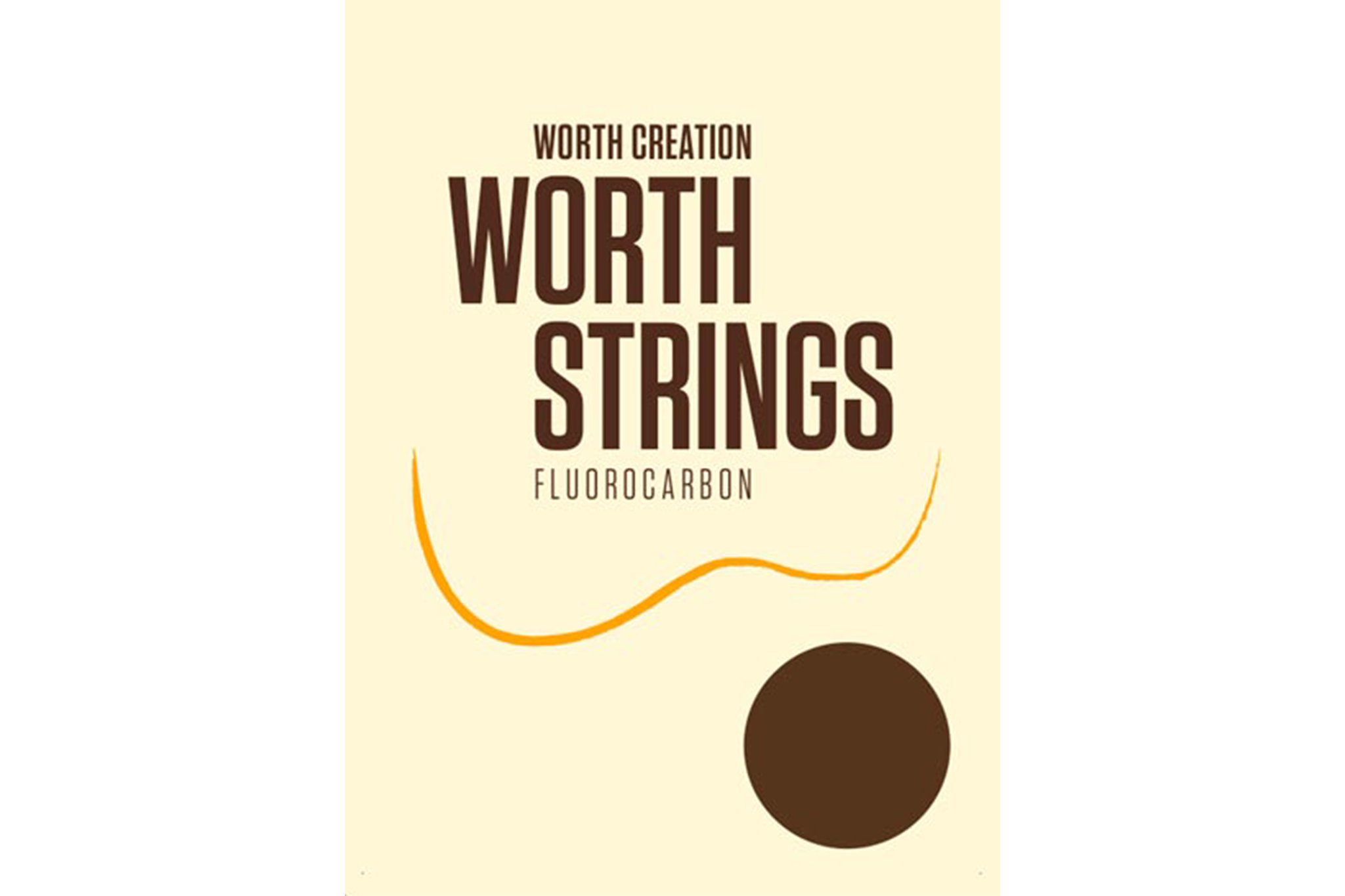 Worth Brown Fluorocarbon Baritone Ukulele Strings BB 63 (D-G-B-E) Enough For 2 Sets