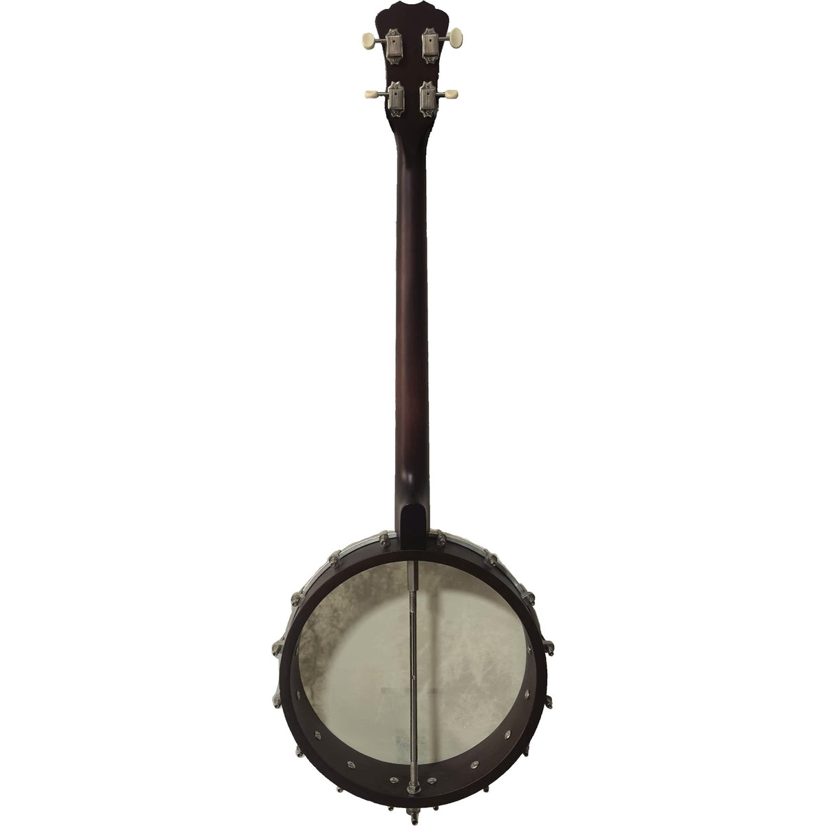 J.N. Guitars Moonshine MOON S4 4-string tenor open-back banjo, satin natural, back view
