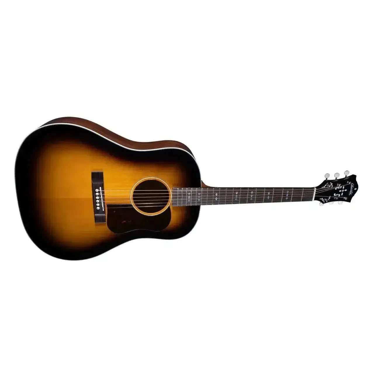 Blueridge BG-60E acoustic-electric dreadnought guitar with vintage sunburst finish.