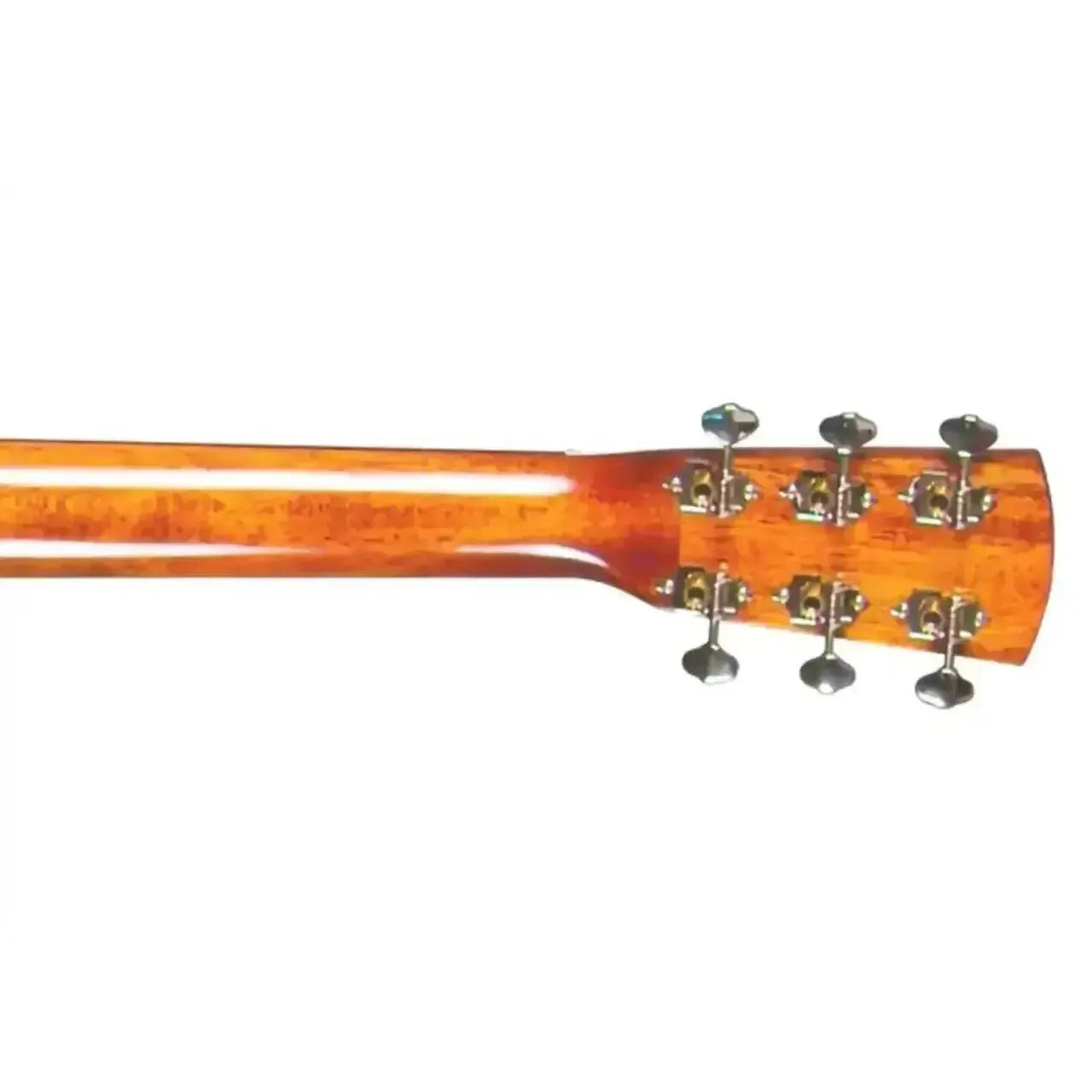Blueridge BR-160AE acoustic-electric guitar neck and headstock with chrome tuners and high-gloss finish.