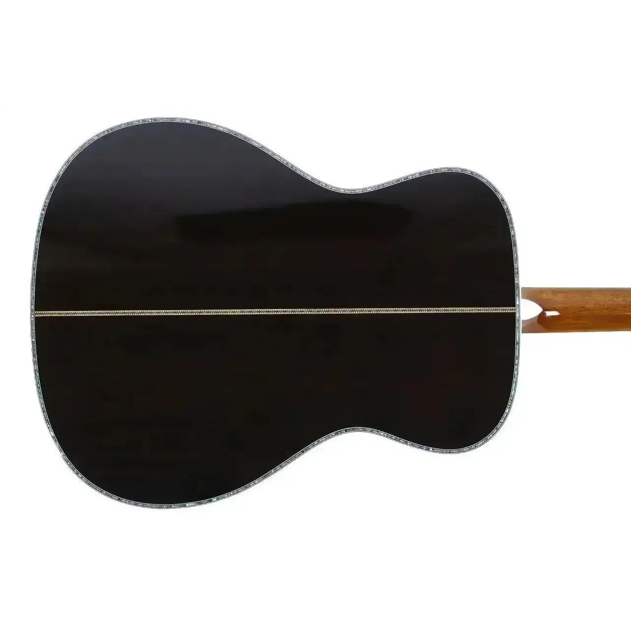 Blueridge BR-183 Historic Series 000 acoustic guitar back, dark rosewood with abalone purfling.