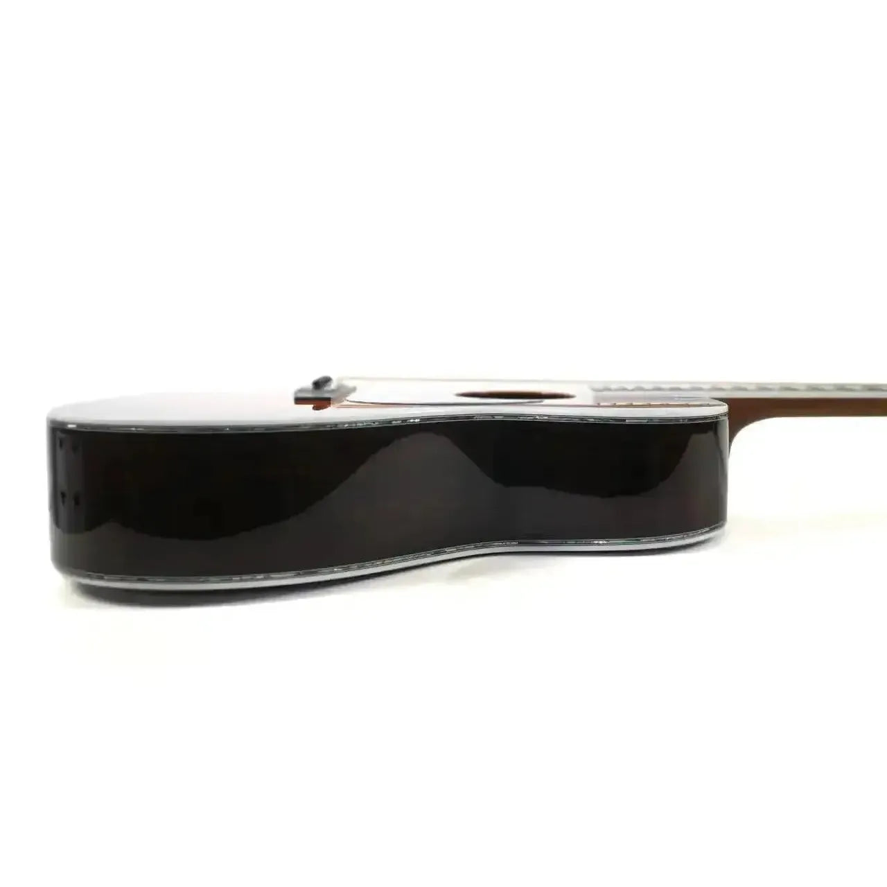 Blueridge BR-183JM 000 acoustic guitar with a dark sunburst gloss finish and elegant binding.