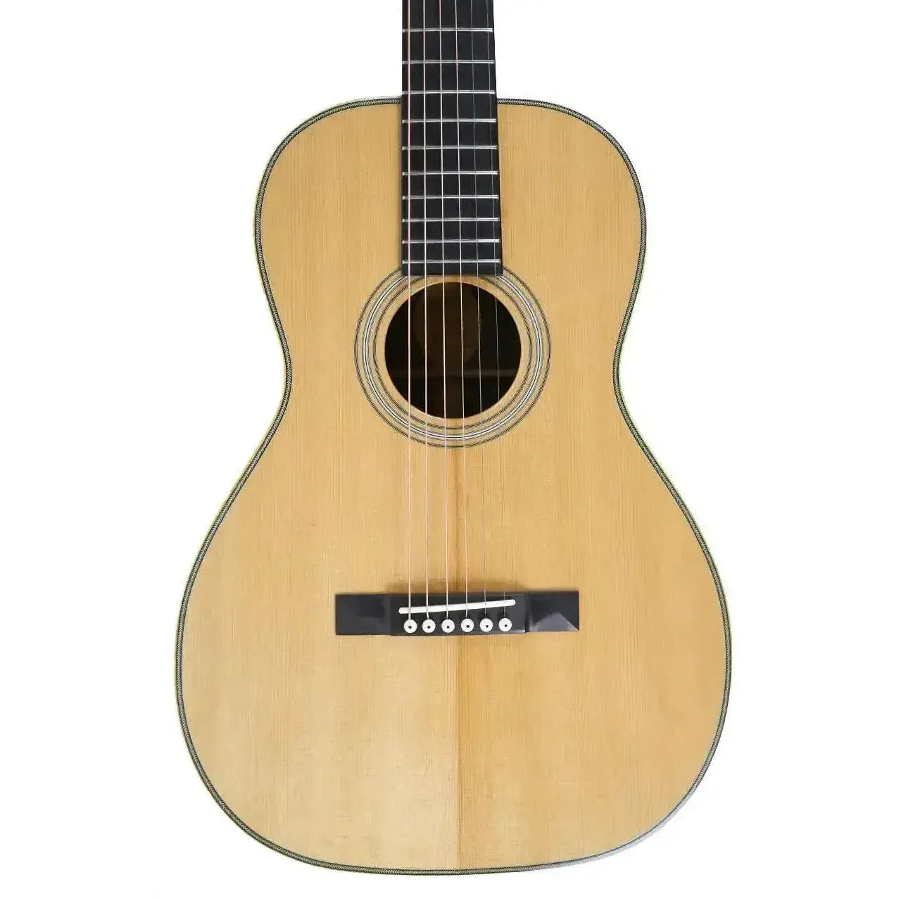 Blueridge BR-361 Historic Series acoustic parlor guitar with natural high-gloss finish and abalone rosette.