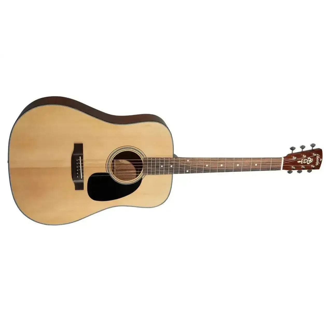 Blueridge BR-40E acoustic-electric dreadnought guitar with natural high-gloss finish and black pickguard.