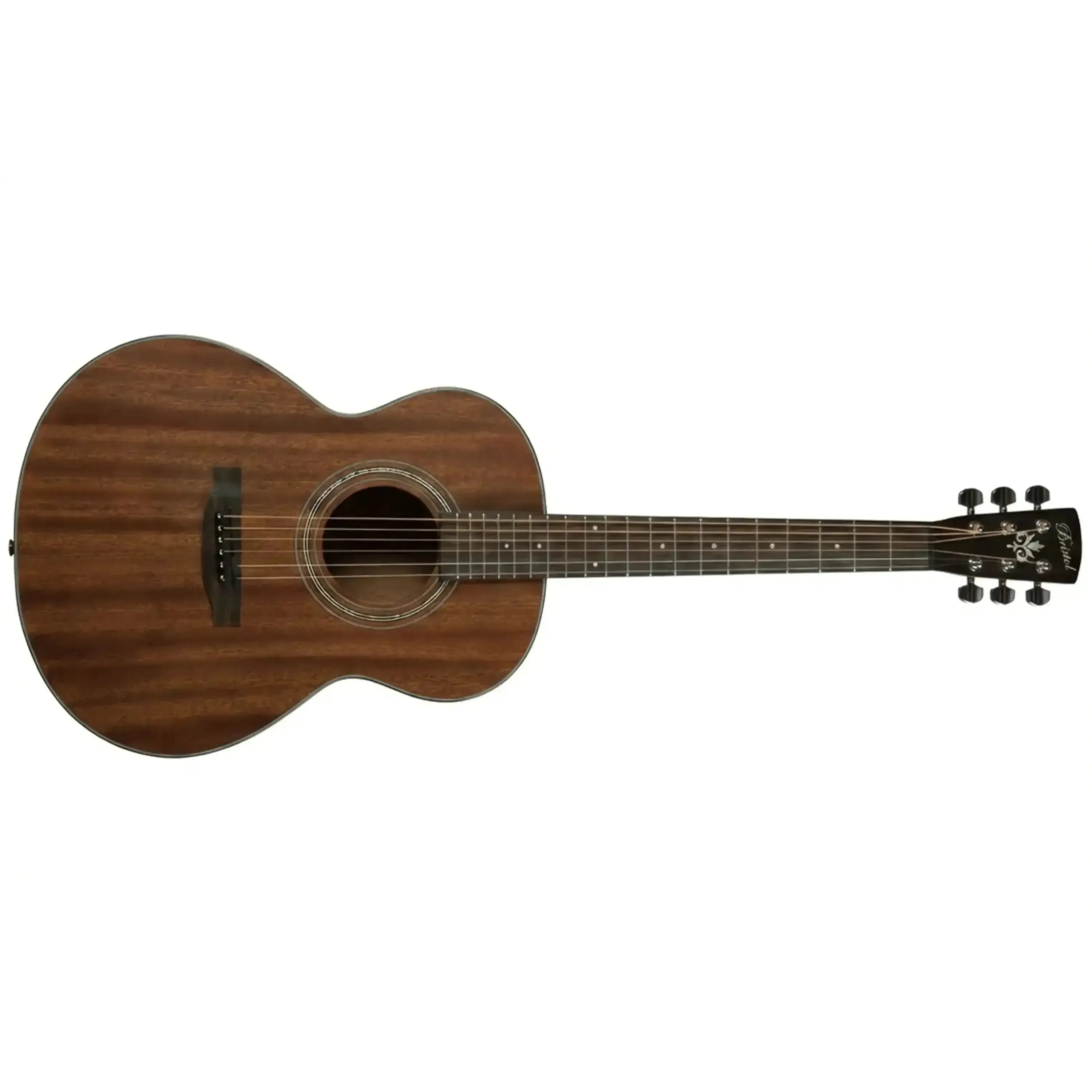 Bristol BF-15 Folk Body Acoustic Guitar with mahogany body and slim neck.