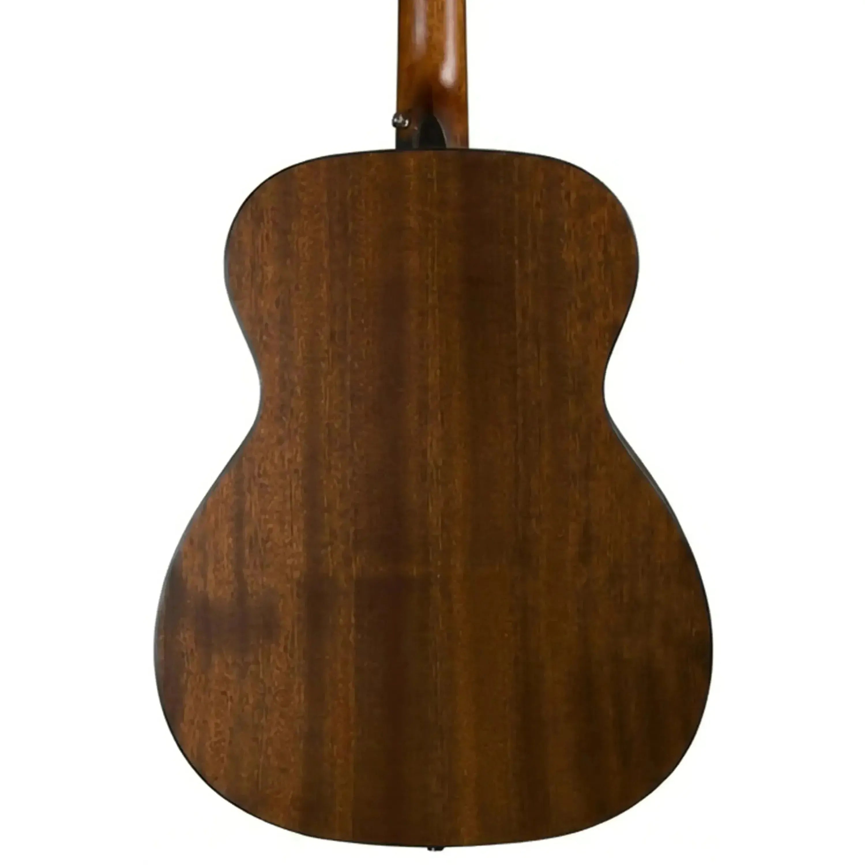 Bristol by Blueridge BM-15 000 acoustic guitar, back view, natural mahogany semi-gloss finish.