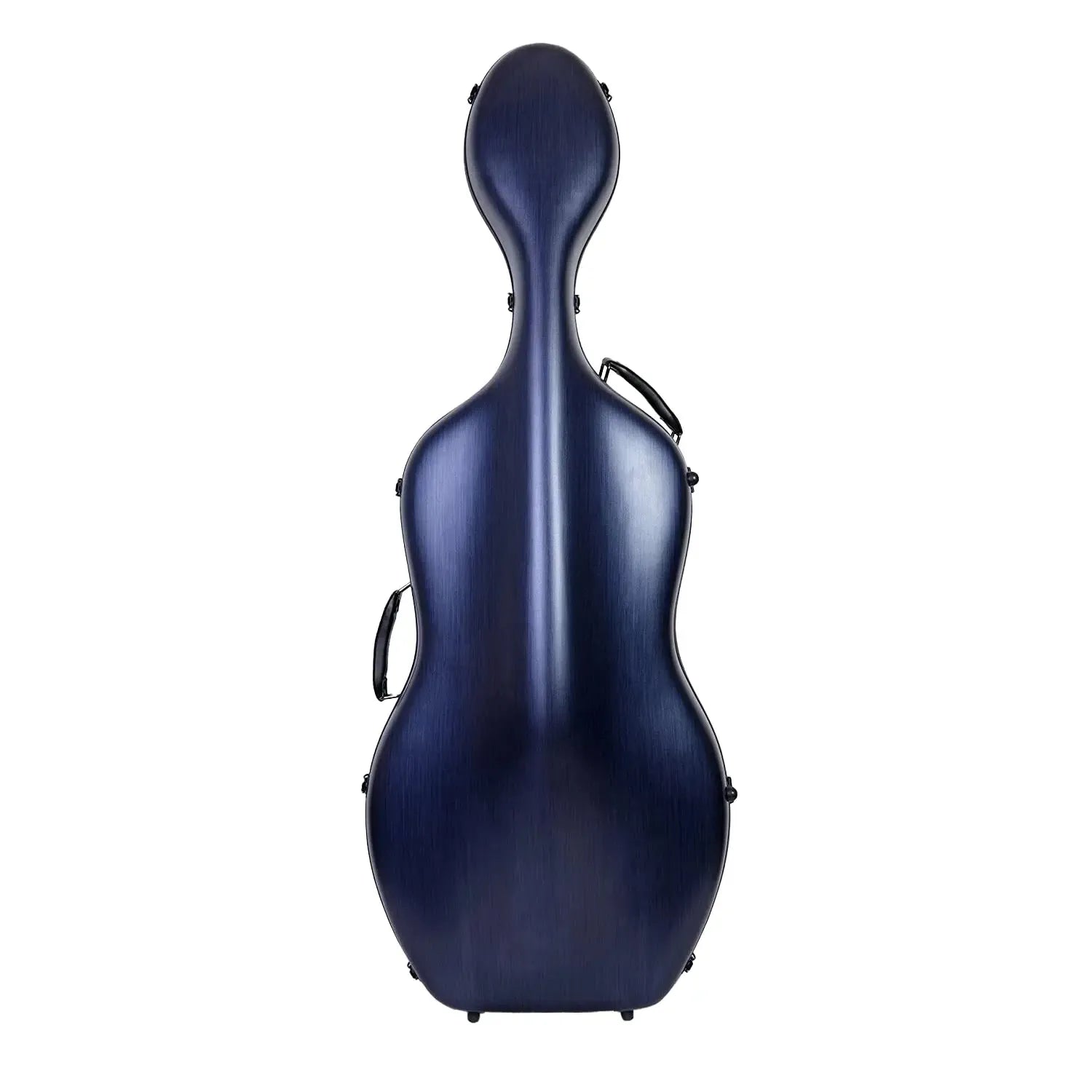 Crossrock CRF1020CEFHT 4/4 cello case in blue polycarbonate, featuring a sleek hardshell design.