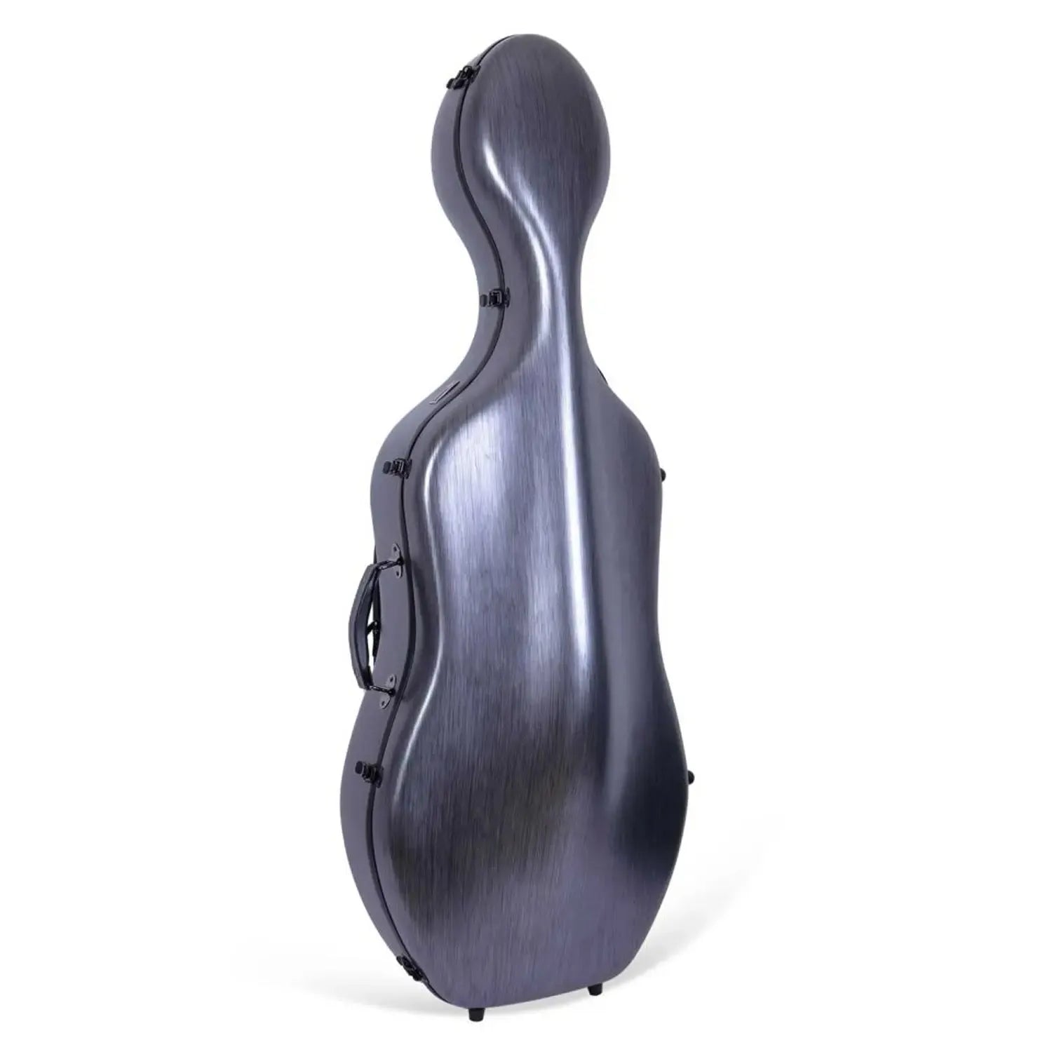 Crossrock CRF1020CET-HT 3/4 cello case in black polycarbonate, featuring a sleek hardshell design.