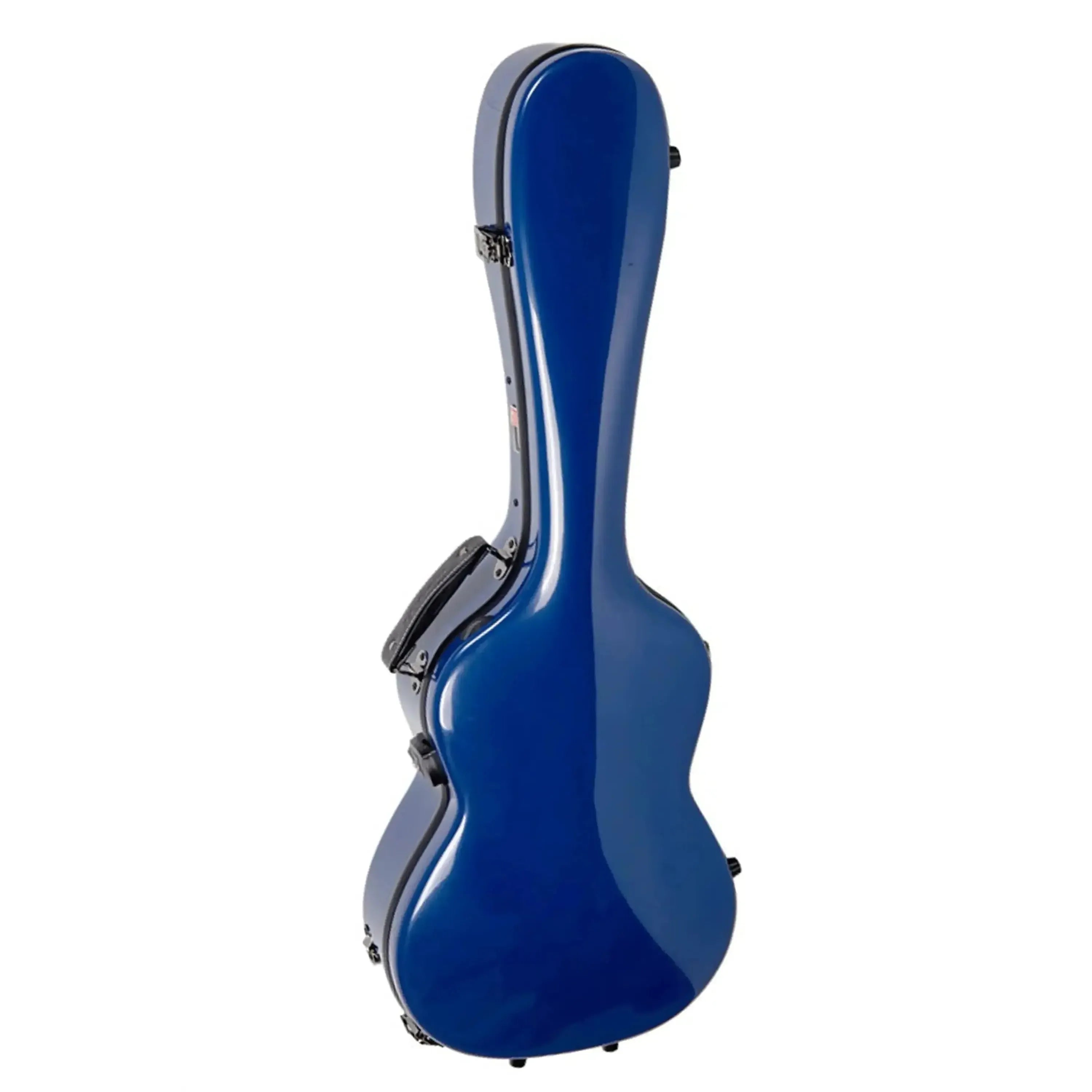 Crossrock Torres Classical Fiberglass 3/4 Guitar Case in glossy blue with black trim and handle.