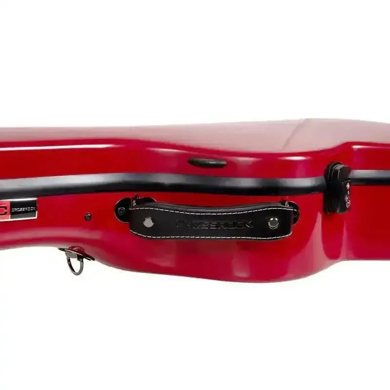 Crossrock CRF2020CTRD Torres 3/4 classical fiberglass guitar case in glossy red with black trim and handle.