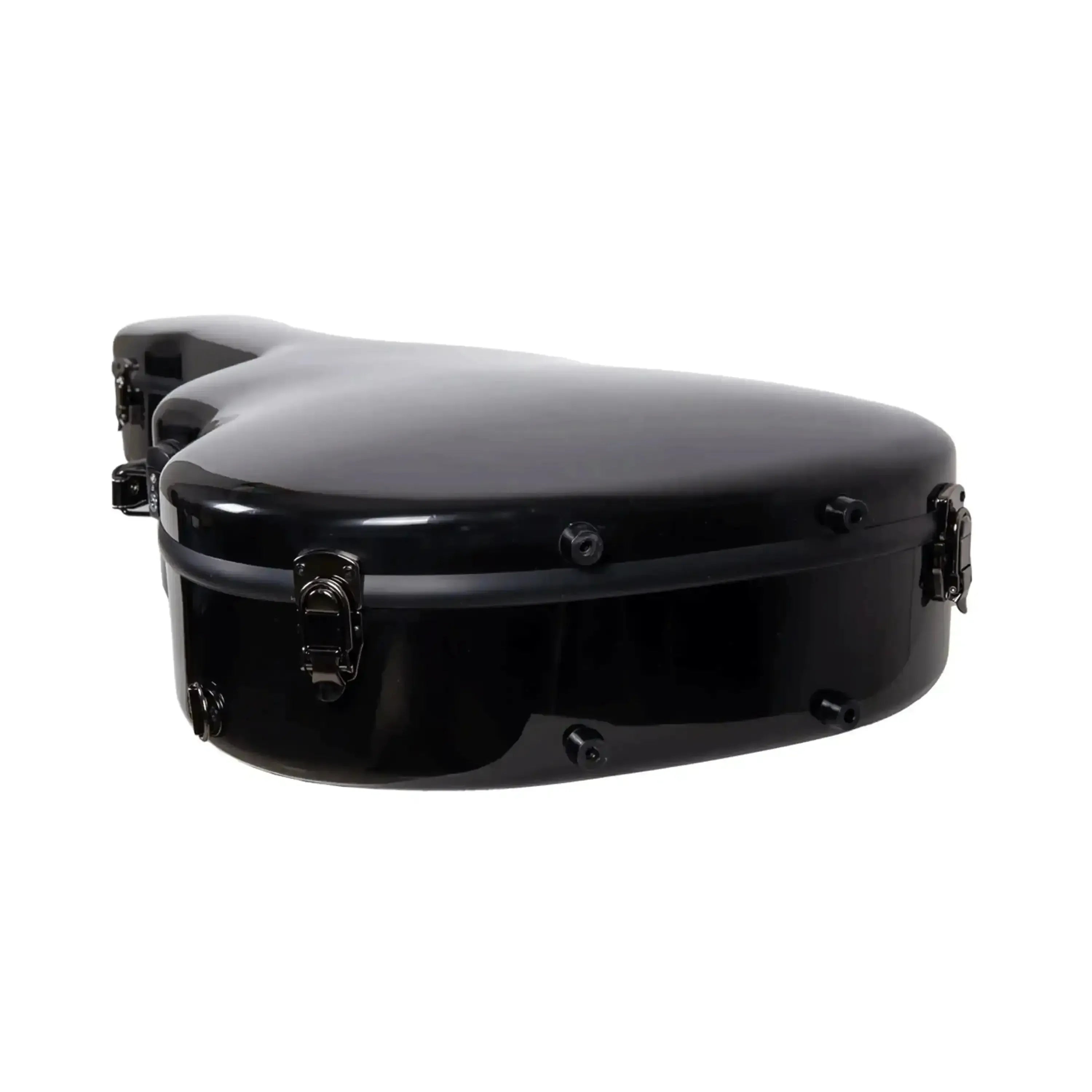 Crossrock CRF2020J45 black jumbo dreadnought fiberglass guitar case with latches.