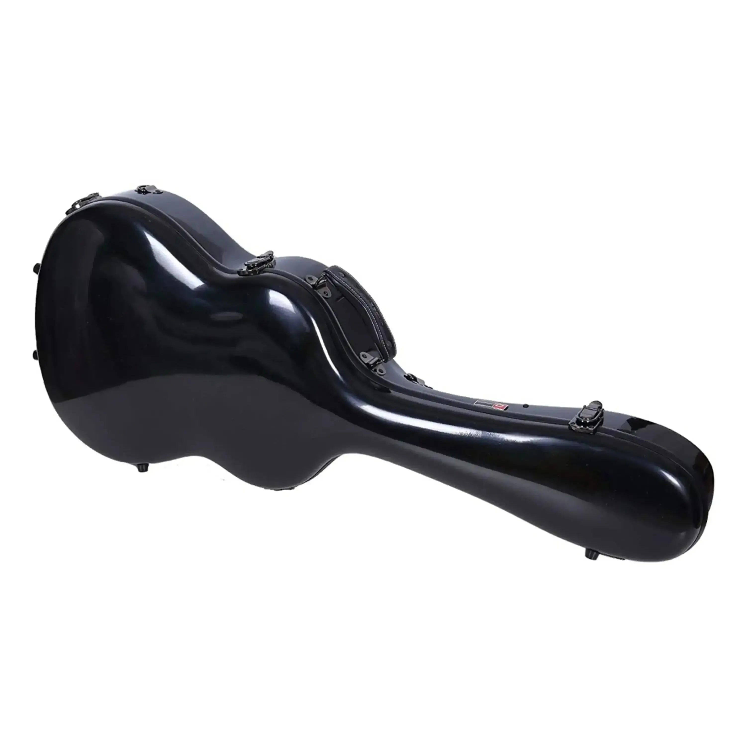 Crossrock CRF2021C full-size black fiberglass classical guitar case with handle and latches.