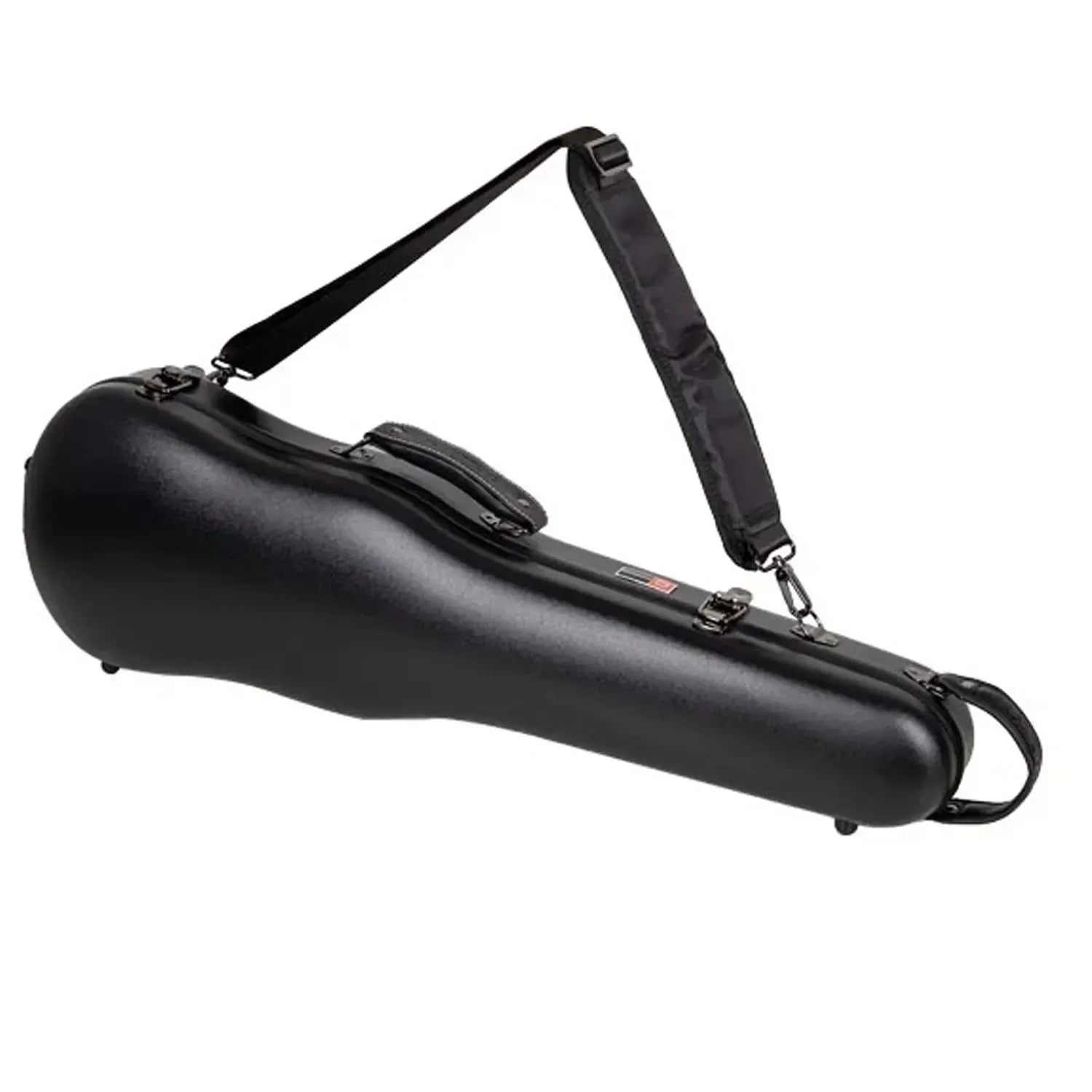 Crossrock CRF4050VF black polycarbonate 4/4 violin flight case with shoulder strap.