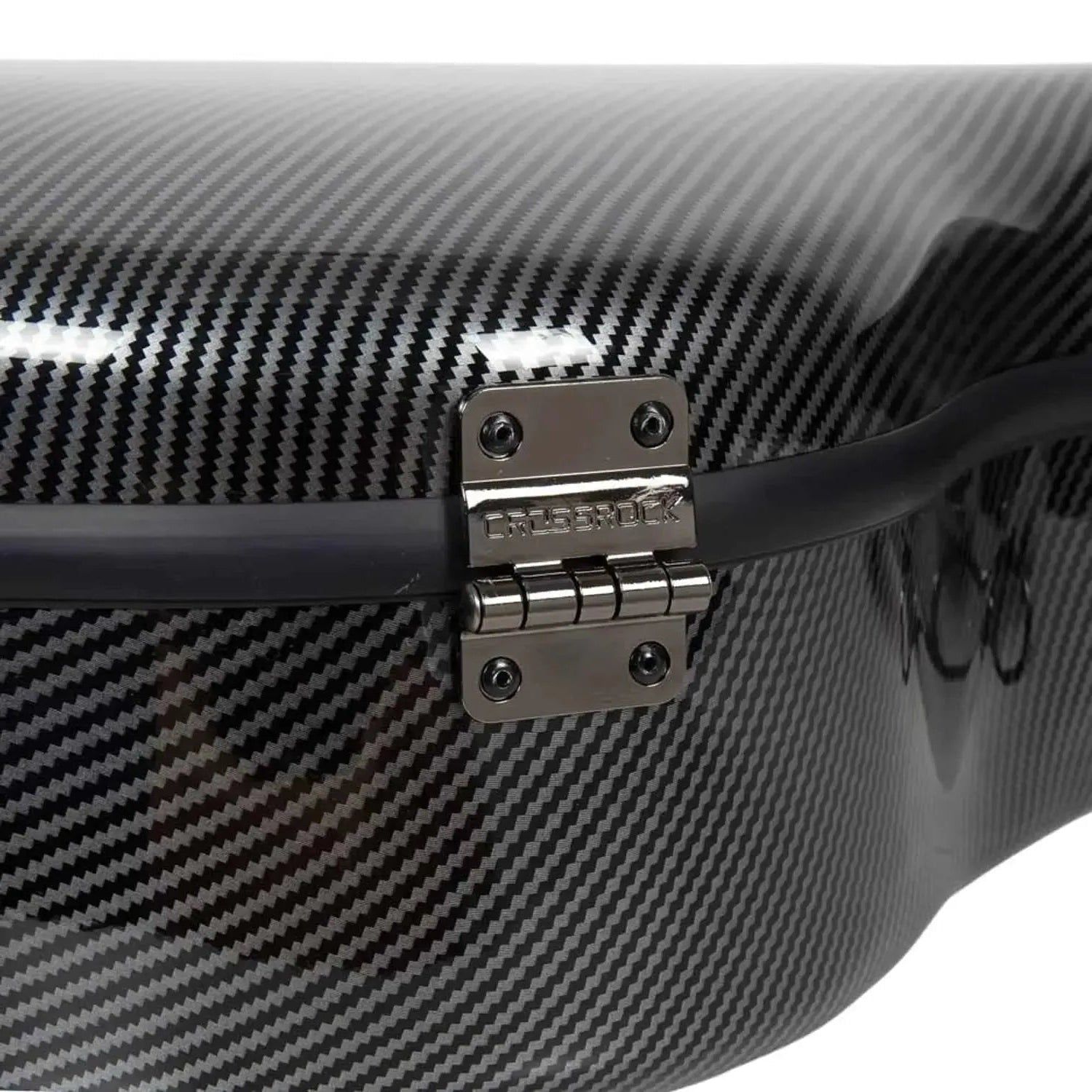 Crossrock CRF5030C ultra-light black carbon fiber classical guitar case with metal hinge.