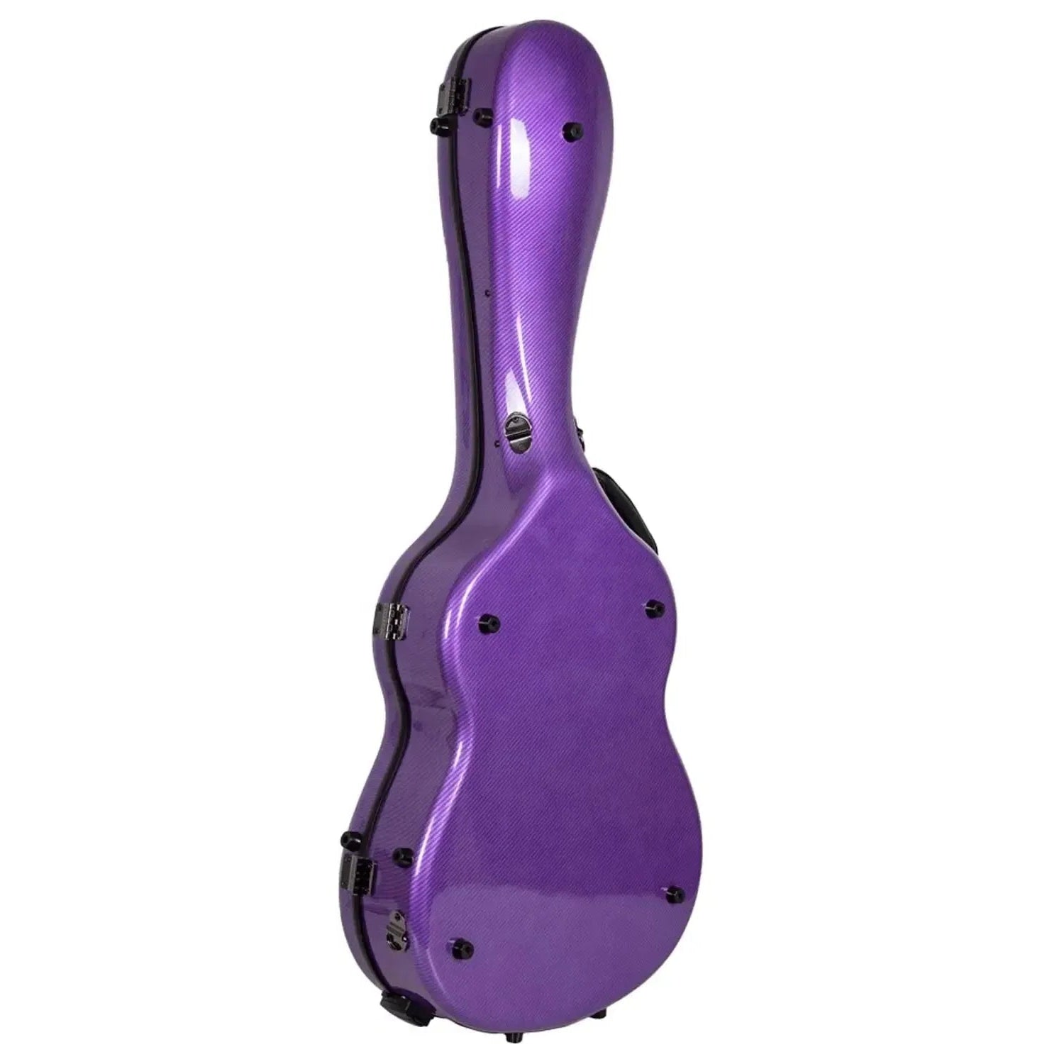 Crossrock CRF5030C ultra-light purple fiberglass classical guitar case with black latches and handle.