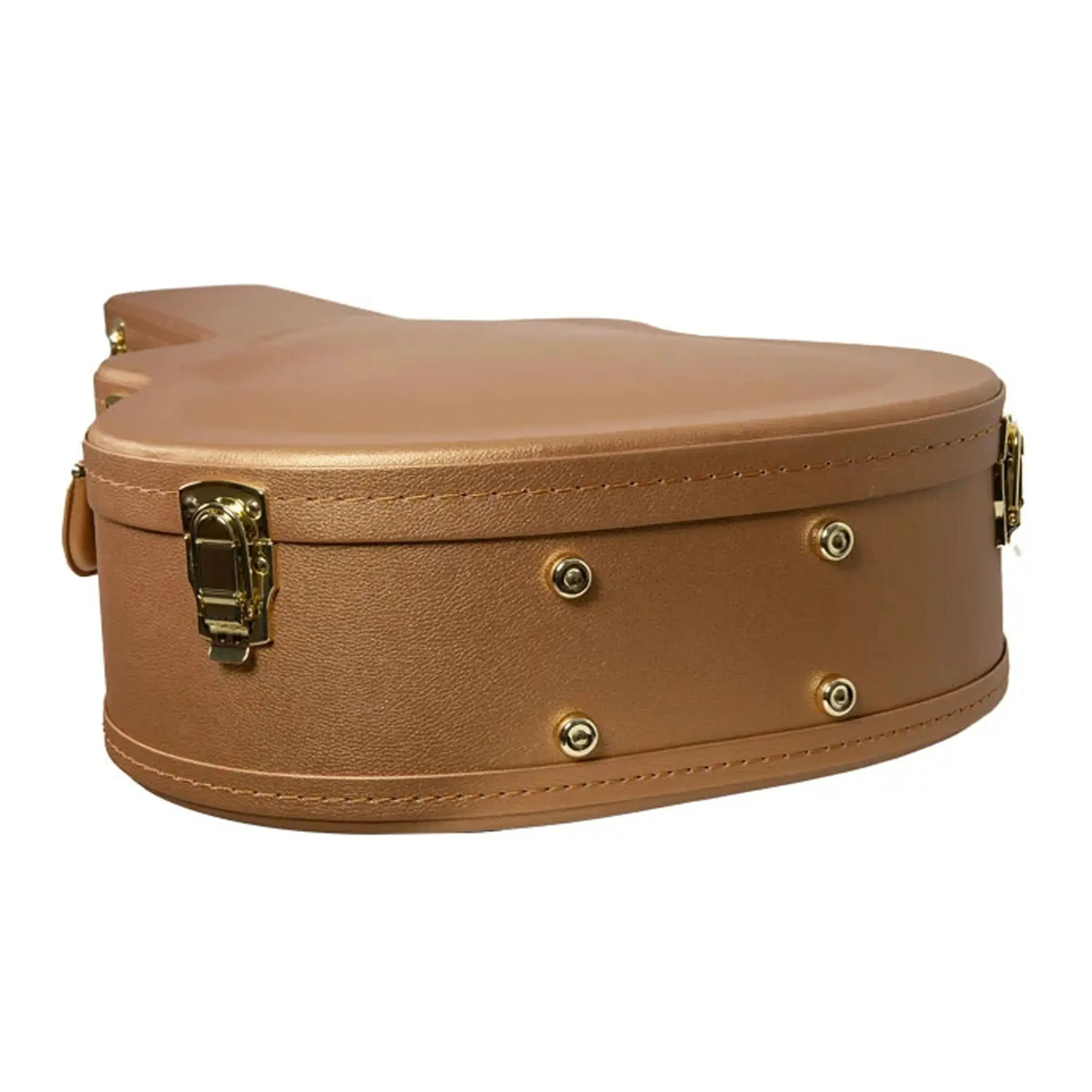 Crossrock CRW520D Jumbo Dreadnought guitar case in luxury-gold with gold latches.