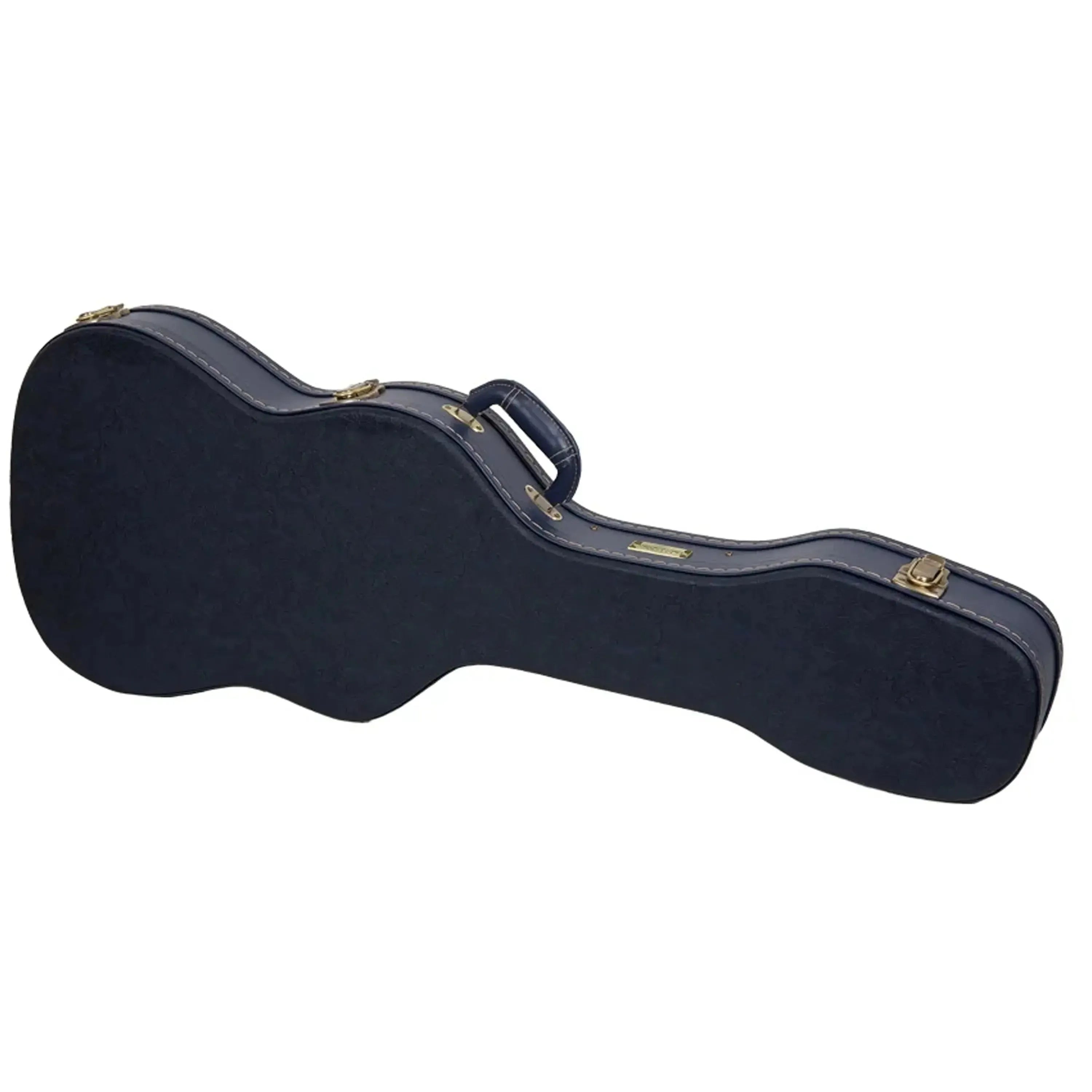 Crossrock CRW630ST Ocean-Blue wood solid body electric guitar case with faux leather exterior.