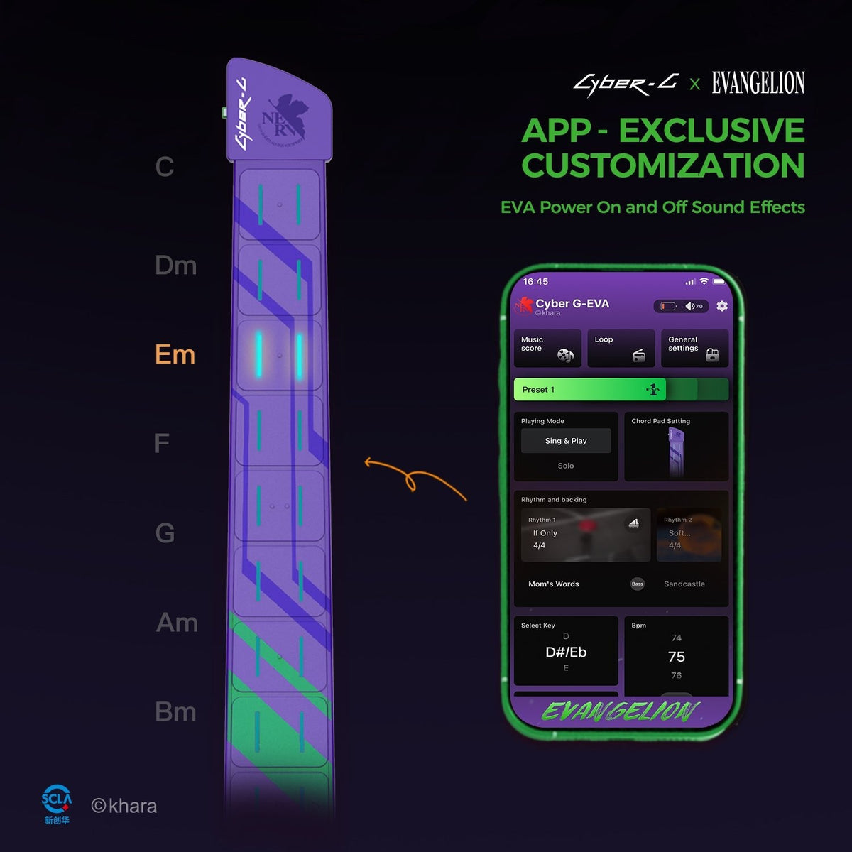 Enya Cyber-G EVA Evangelion edition app customization screen